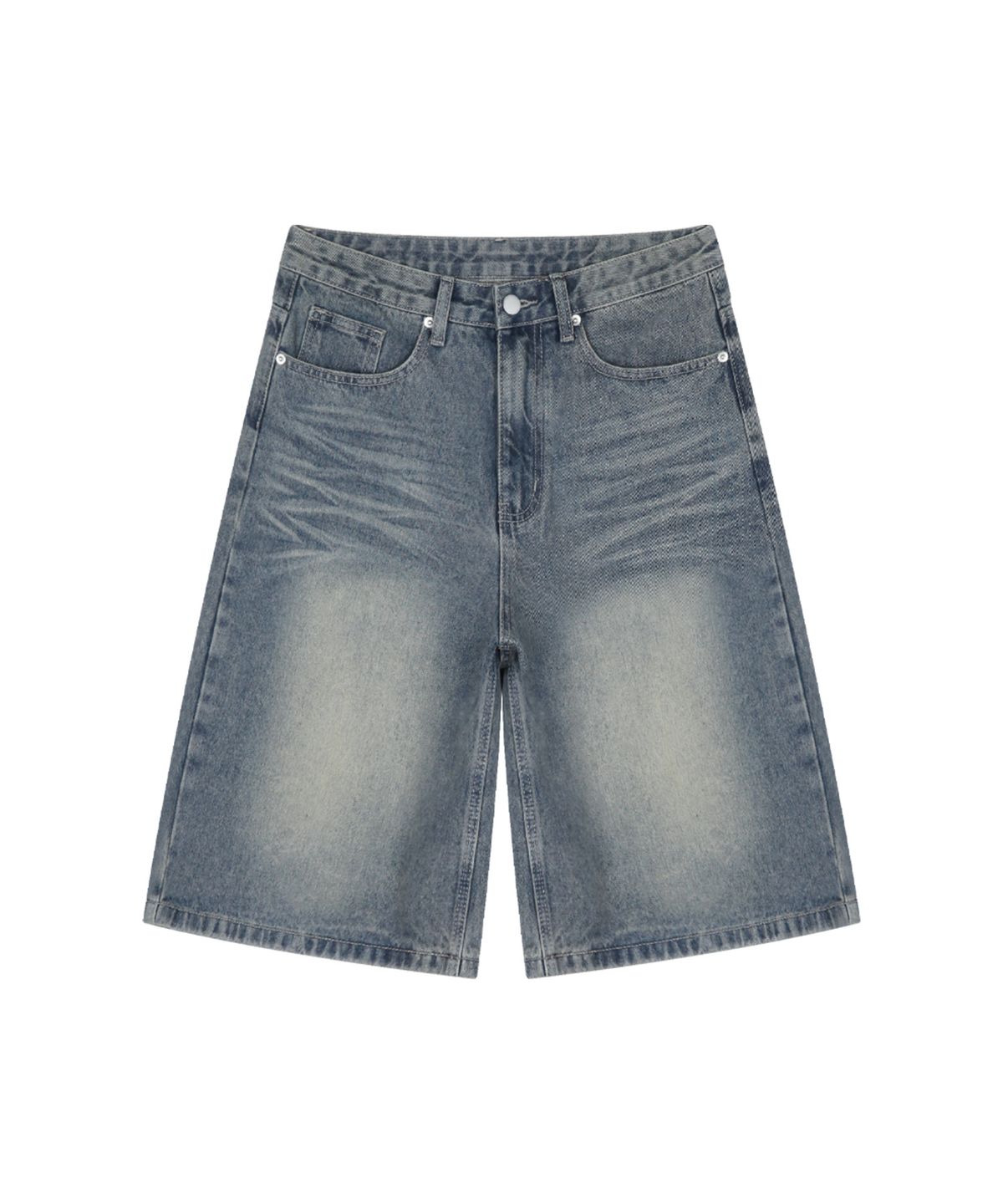 랜덤오프(RANDOMOFF) [2PACK] [UNISEX] BTB : WAVE WASHING SHORTS JEANS 5 Color