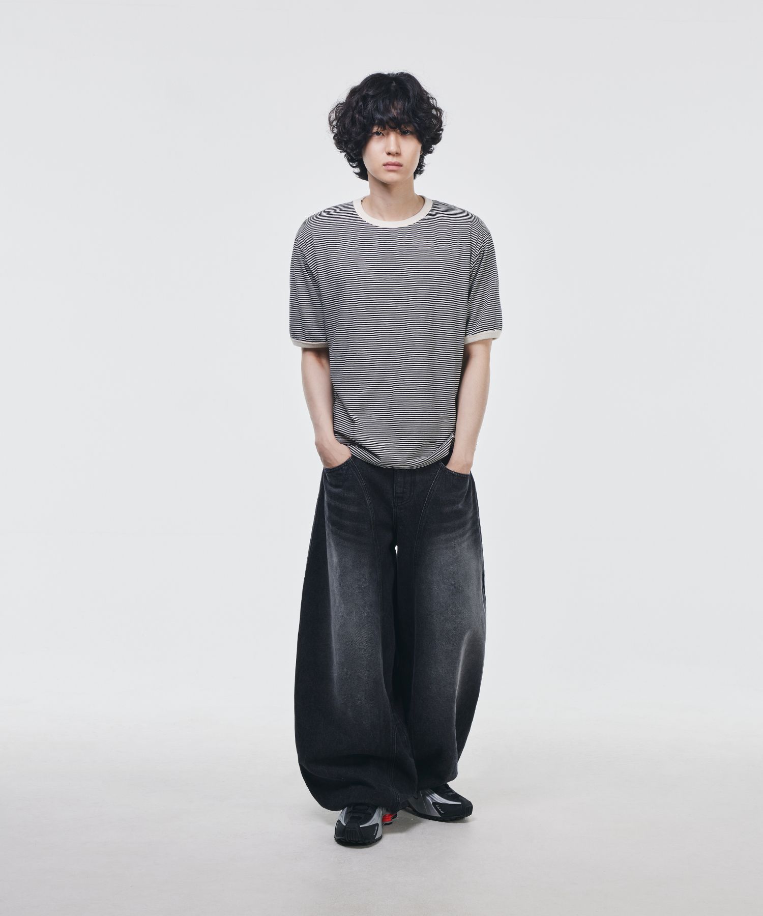 ★MUSINSA STANDARD★ Twisted Semi Balloon Denim Pants Washed MUSINSA | MUSINSA STANDARD Twisted Semi Balloon Denim Pants