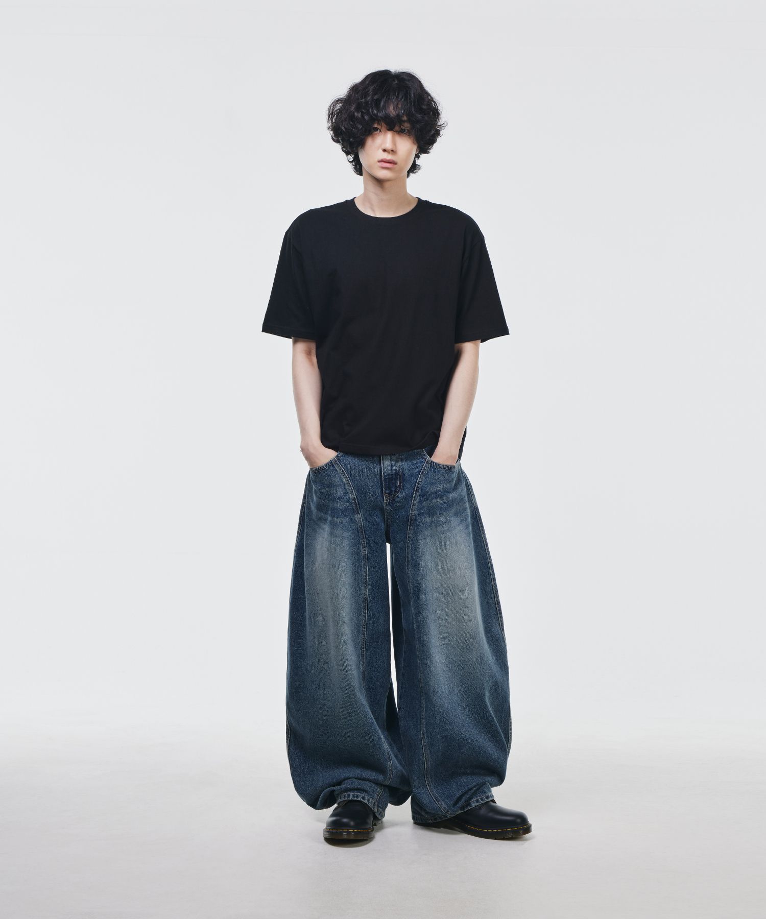 【MUCENT】MALLORCA WIDE DENIM PANTS★韓国人気★ MUSINSA | MUCENT Mallorca wide denim semi-banded washed