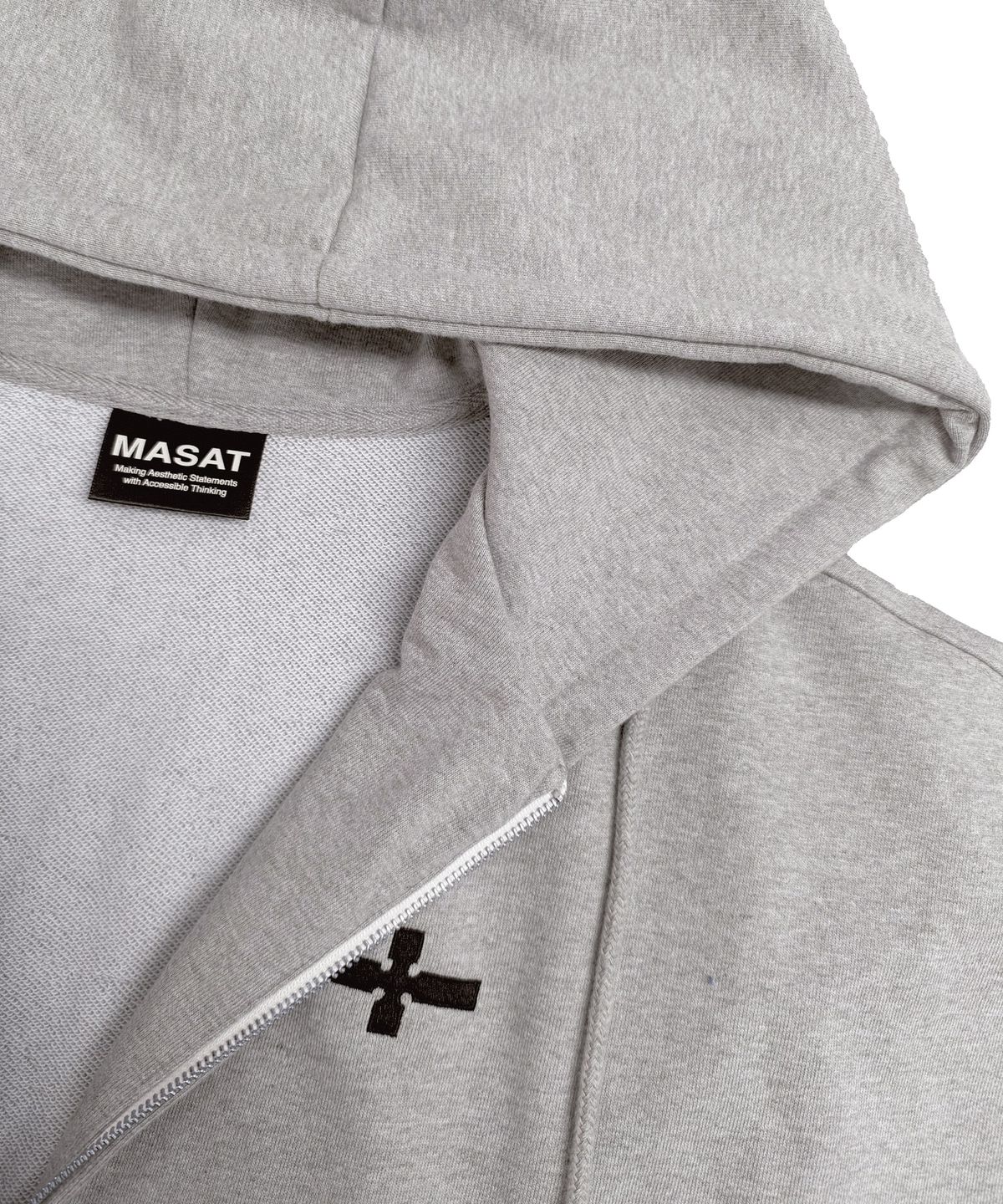 마사트(MASAT) Cross String Hood Zip _ Gray