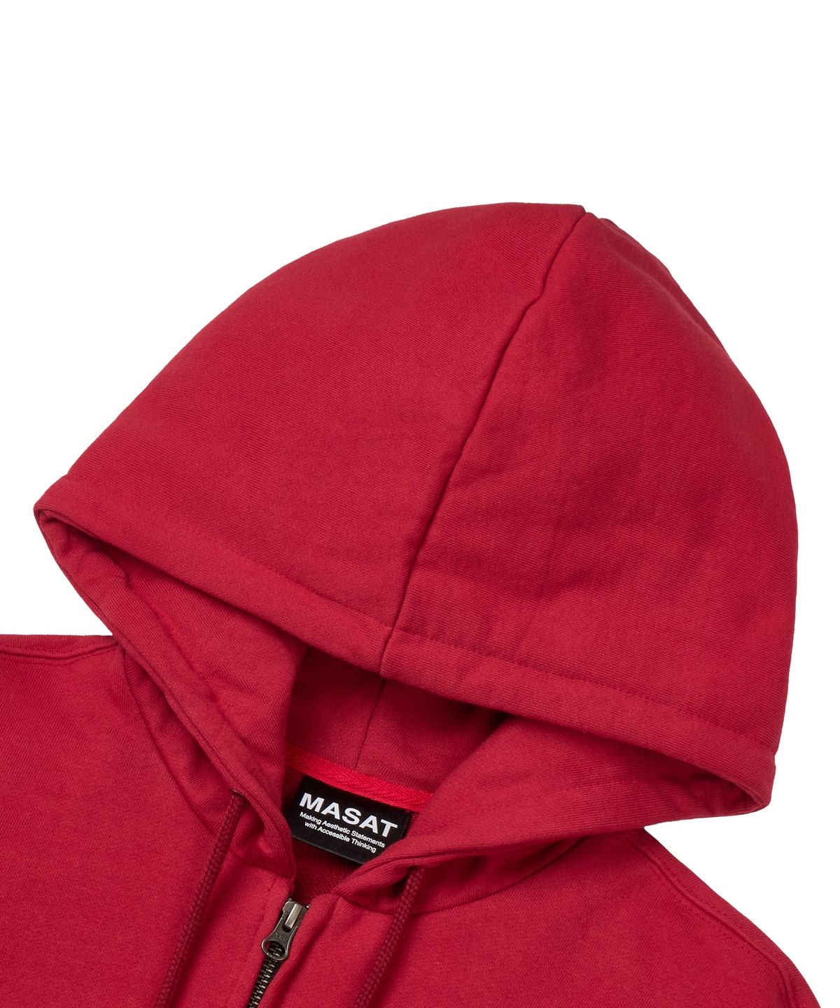 마사트(MASAT) Cross String Hood Zip _ Dark Red