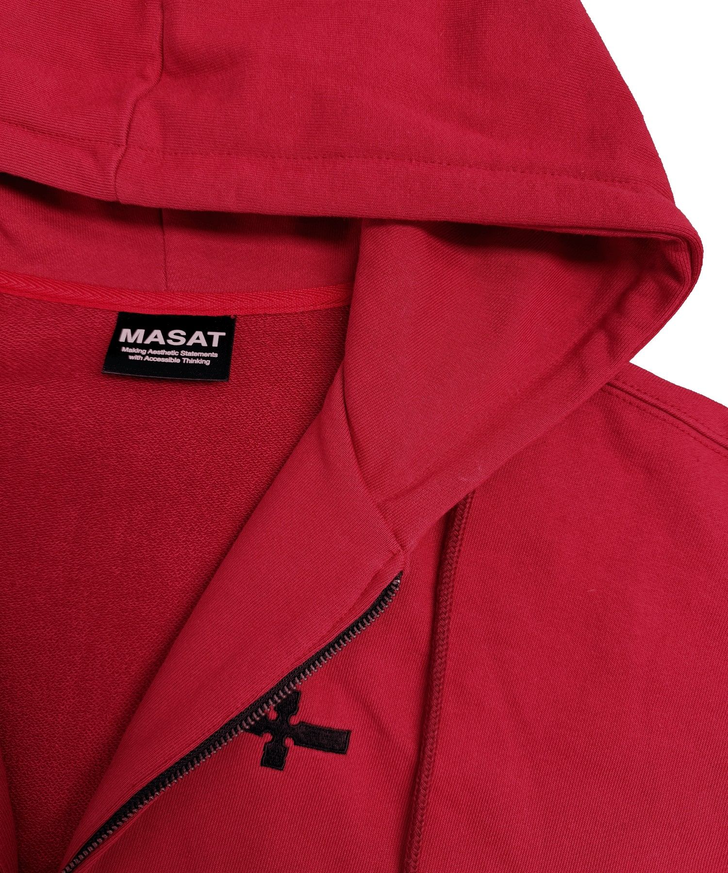 마사트(MASAT) Cross String Hood Zip _ Dark Red - 사이즈 & 후기
