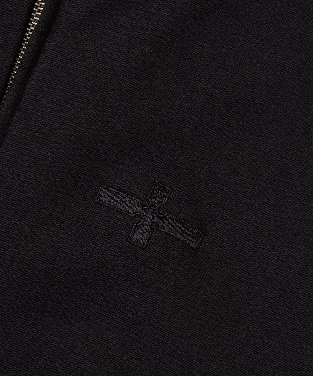 마사트(MASAT) Cross String Hood Zip _ Black