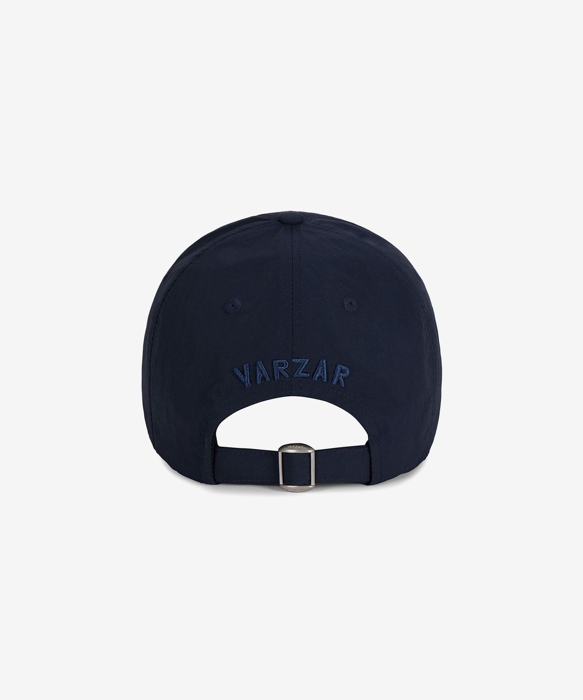 바잘(VARZAR) VA 커브드 로고 나일론 볼캡 네이비