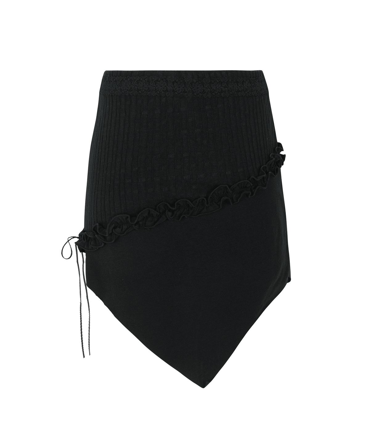 벨리아르(BELLIALEU) SELLY CUTTING SKIRT-BLACK