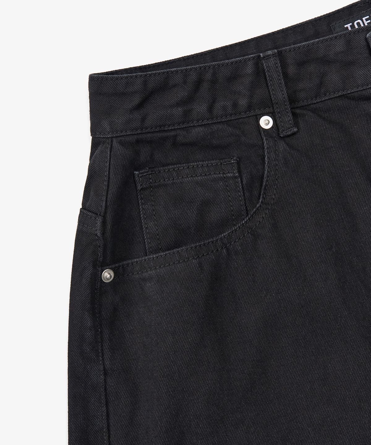 토피(TOFFEE) 워시드 버뮤다 데님 팬츠 (WASHED BLACK)