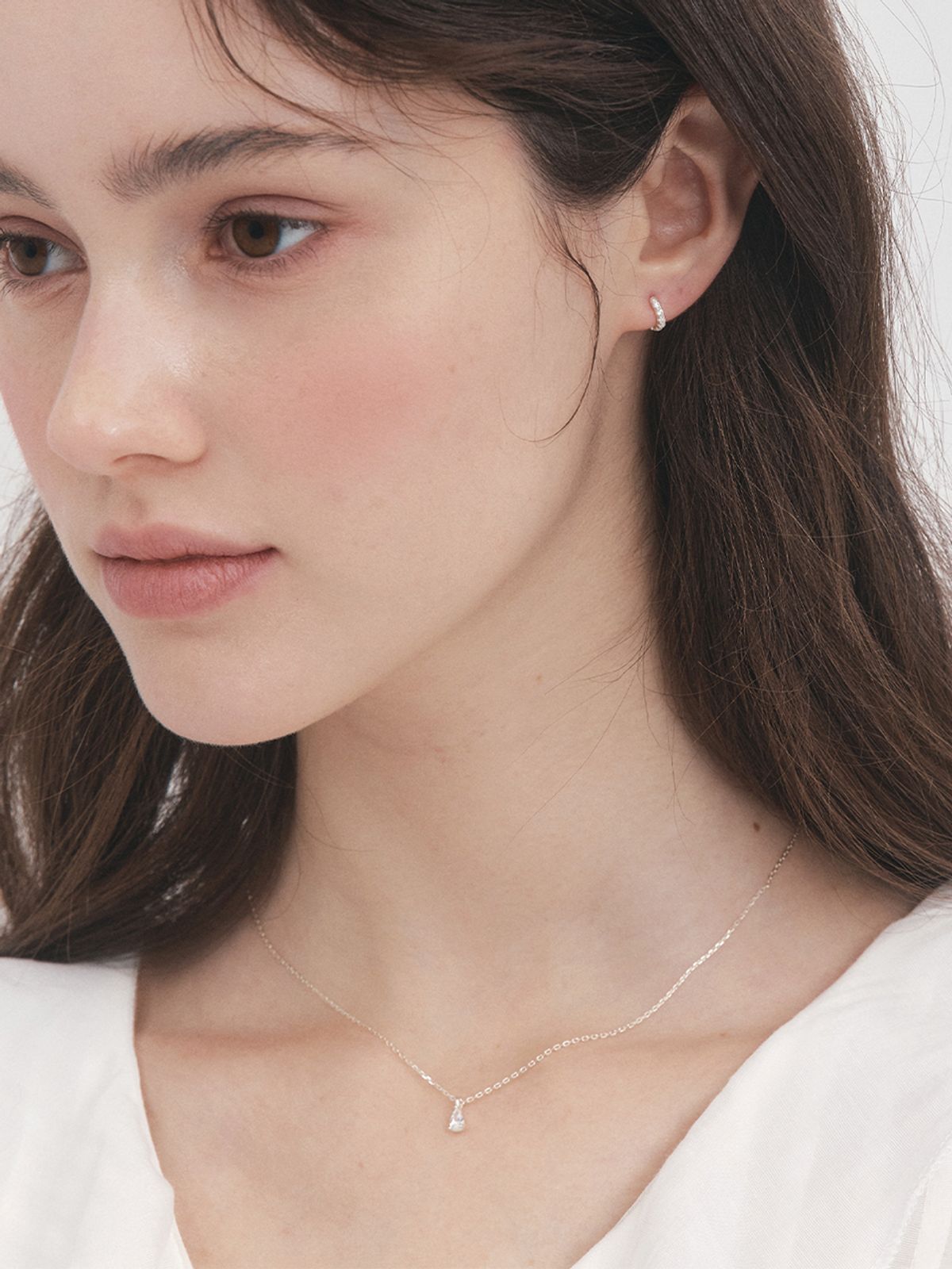 앵브록스(ENGBROX) [silver925] petit dew cubic necklace