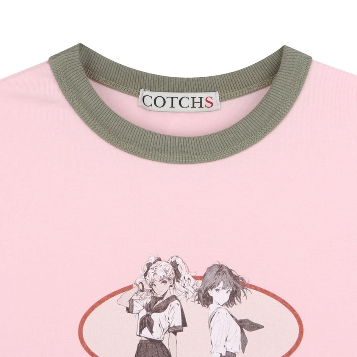카치스(COTCHS) GGIRLS RINGER TEE-PINK