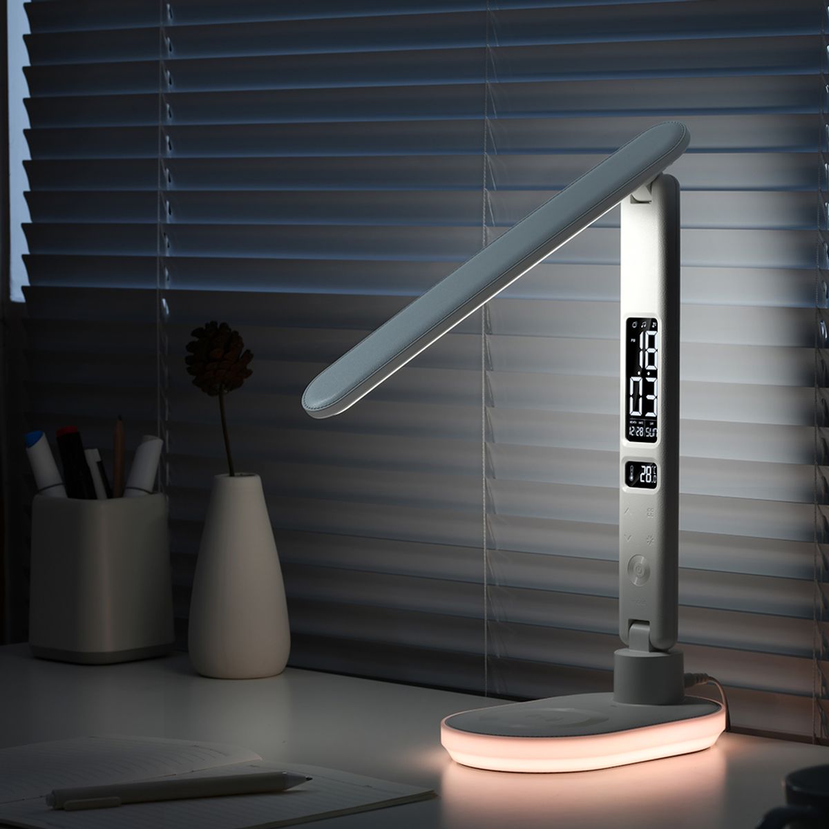 아이노트(INOTE) 무드등 LED 스탠드 조명 알람 시계 핸드폰 무선 충전기