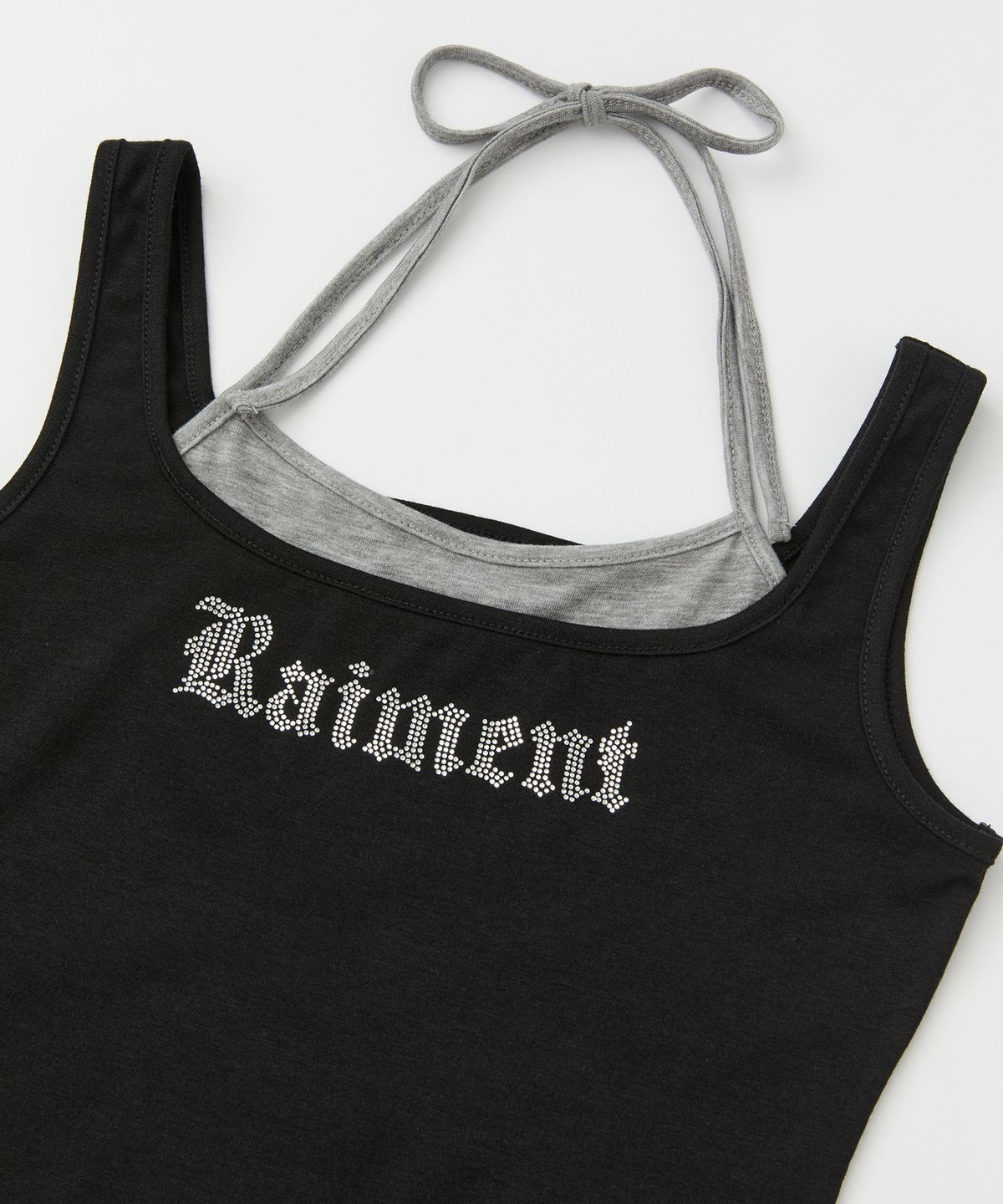 레이몬트(RAIMENT) (W) 우먼즈 핫픽스 더블 레이어드 슬리브리스_블랙