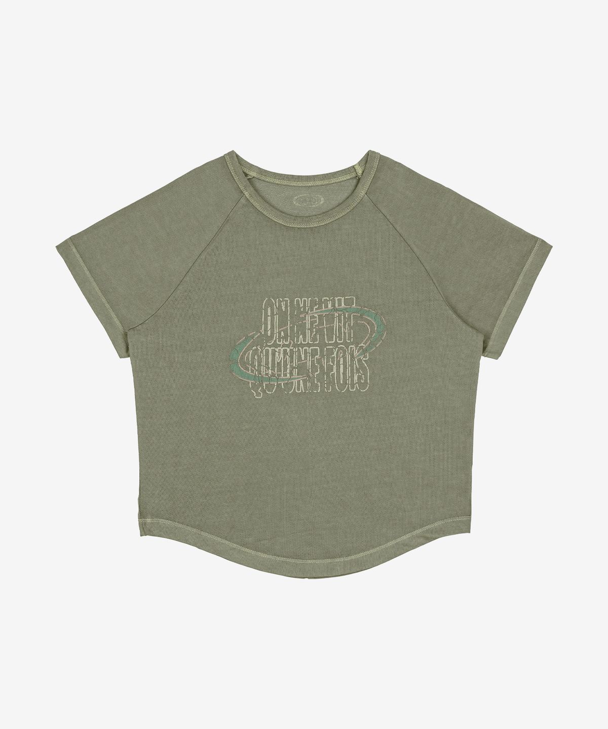 케이지엠(KZM) 레글런 피그먼트 반팔 티셔츠 KHAKI