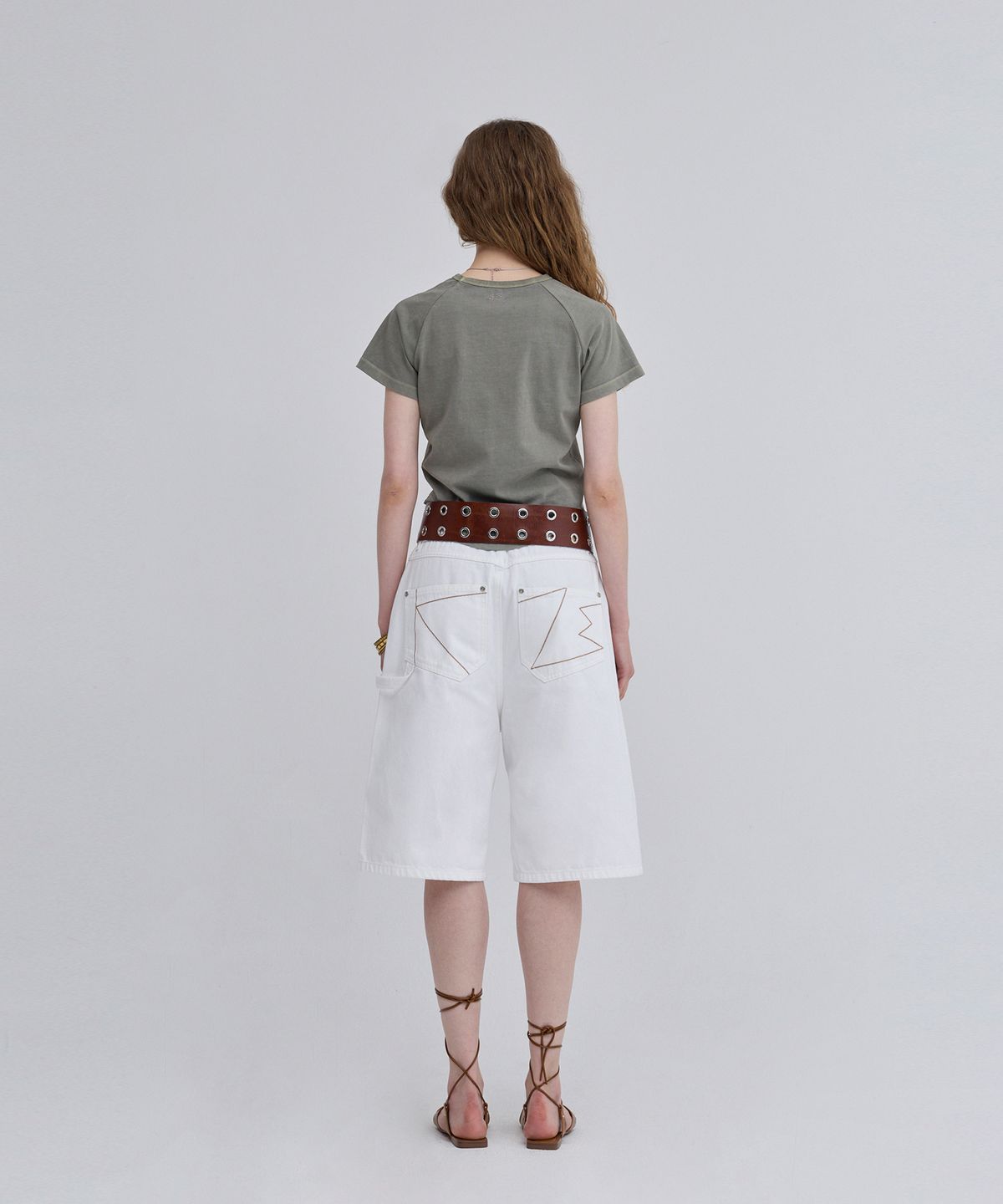 케이지엠(KZM) 레글런 피그먼트 반팔 티셔츠 KHAKI
