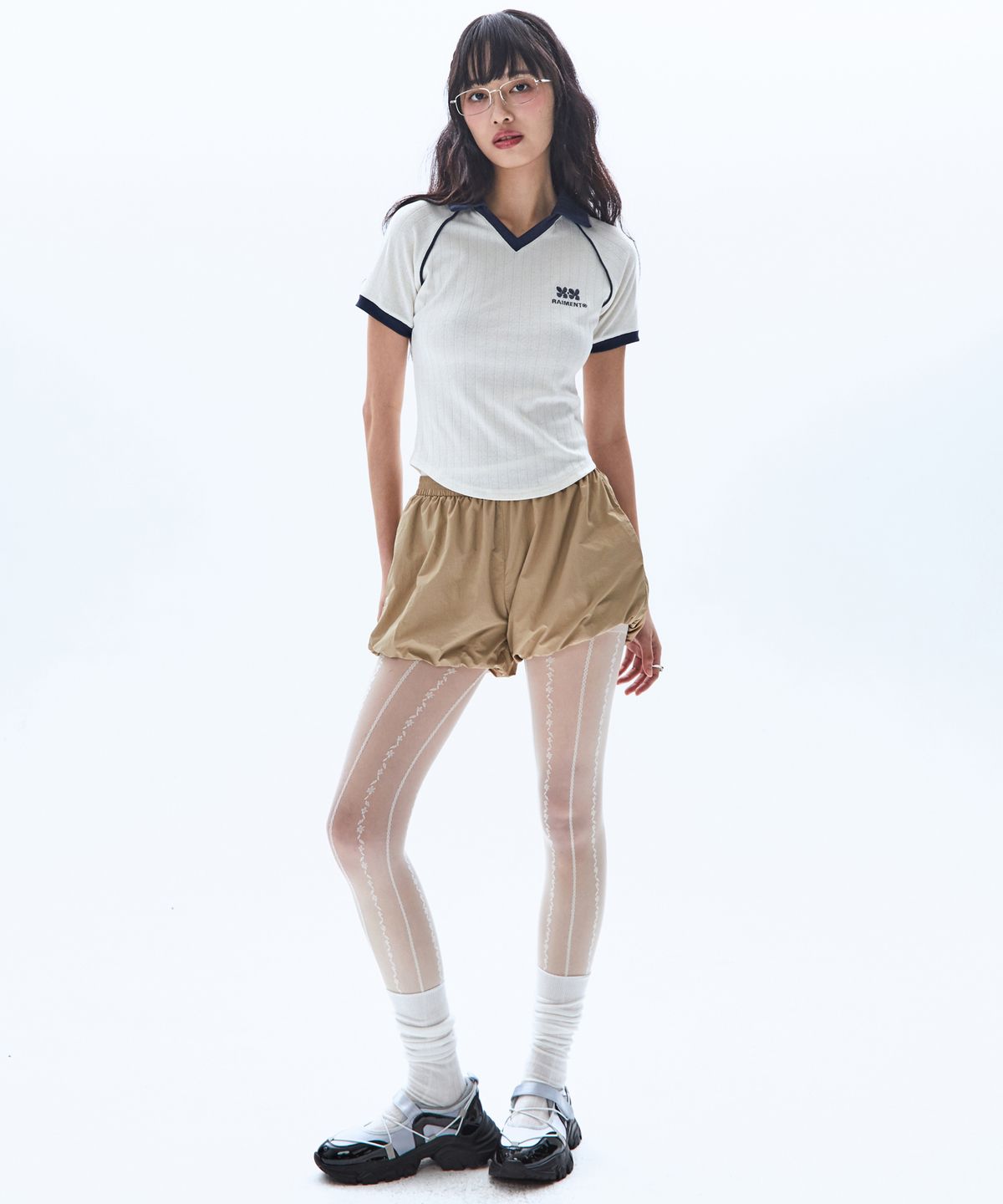 레이몬트(RAIMENT) (W) 우먼즈 나일론 펌킨 벌룬 쇼츠_베이지