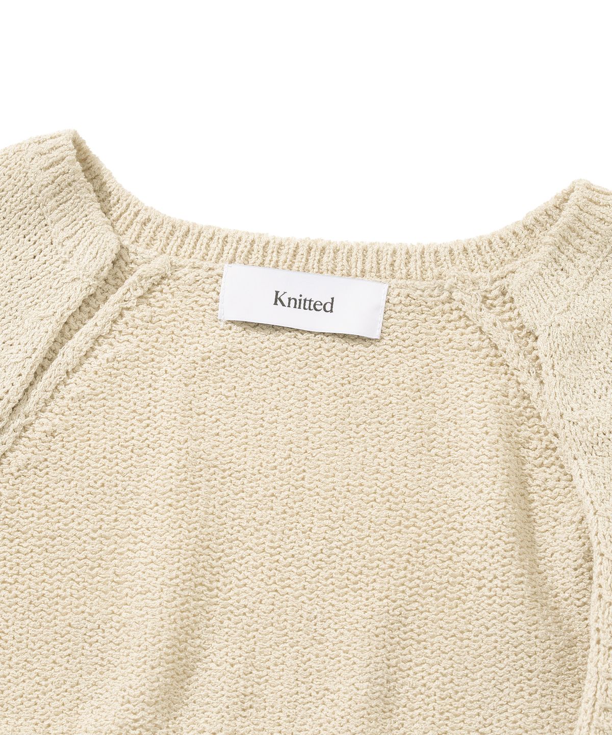 니티드(KNITTED) (W) 썸머 부클 볼레로 가디건 LINEN