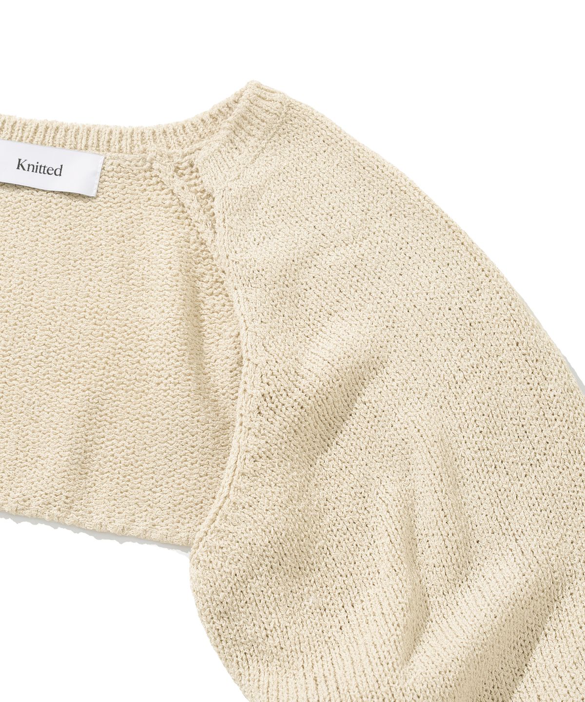 니티드(KNITTED) (W) 썸머 부클 볼레로 가디건 LINEN