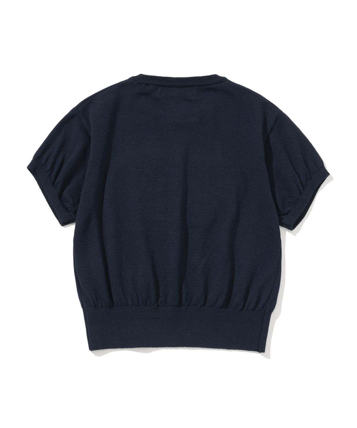 니티드(KNITTED) (W) 헤어리 하트 크롭 니트 NAVY