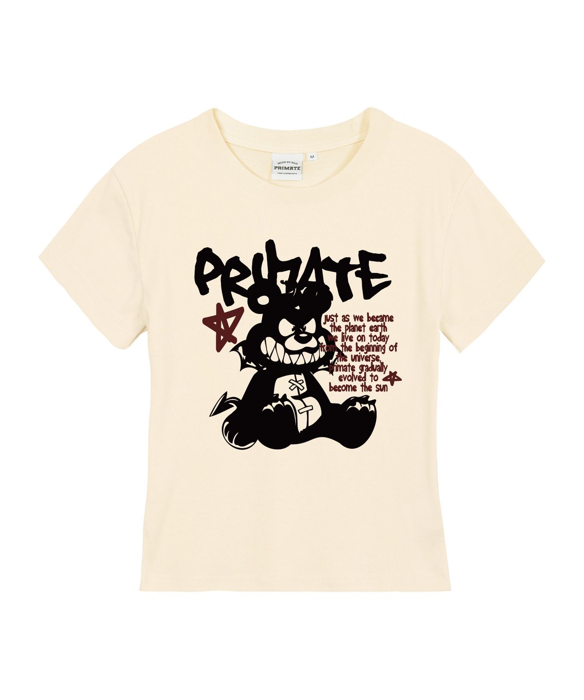 프라임에이트(PRIMATE) BAD BAER 여성 슬림핏 반팔티셔츠 5 COLORS