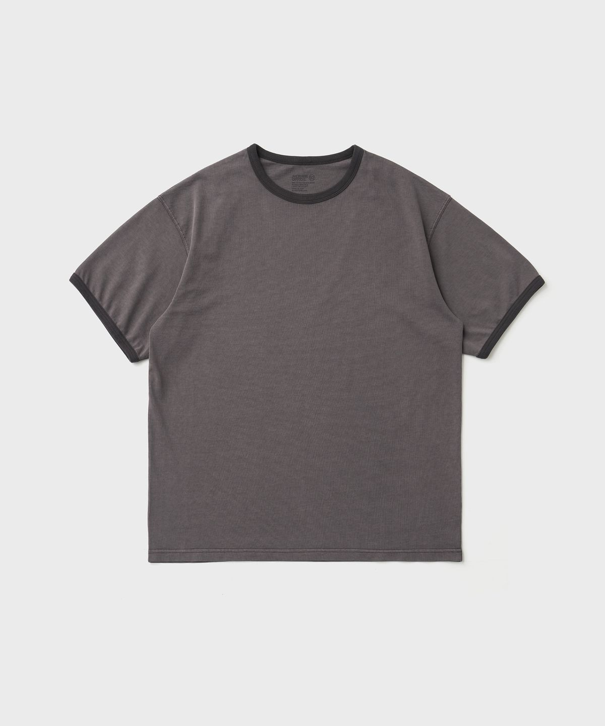 어나더 오피스(ANOTHER OFFICE) Homeboy Garment Ringer Tee (Charcoal Brown)