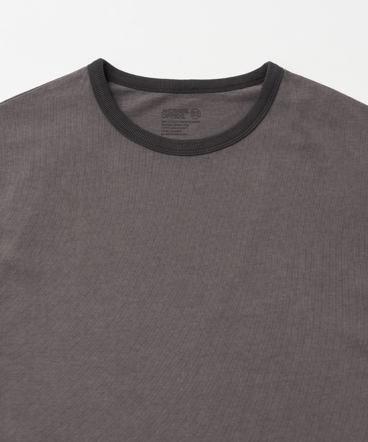 어나더 오피스(ANOTHER OFFICE) Homeboy Garment Ringer Tee (Charcoal Brown)