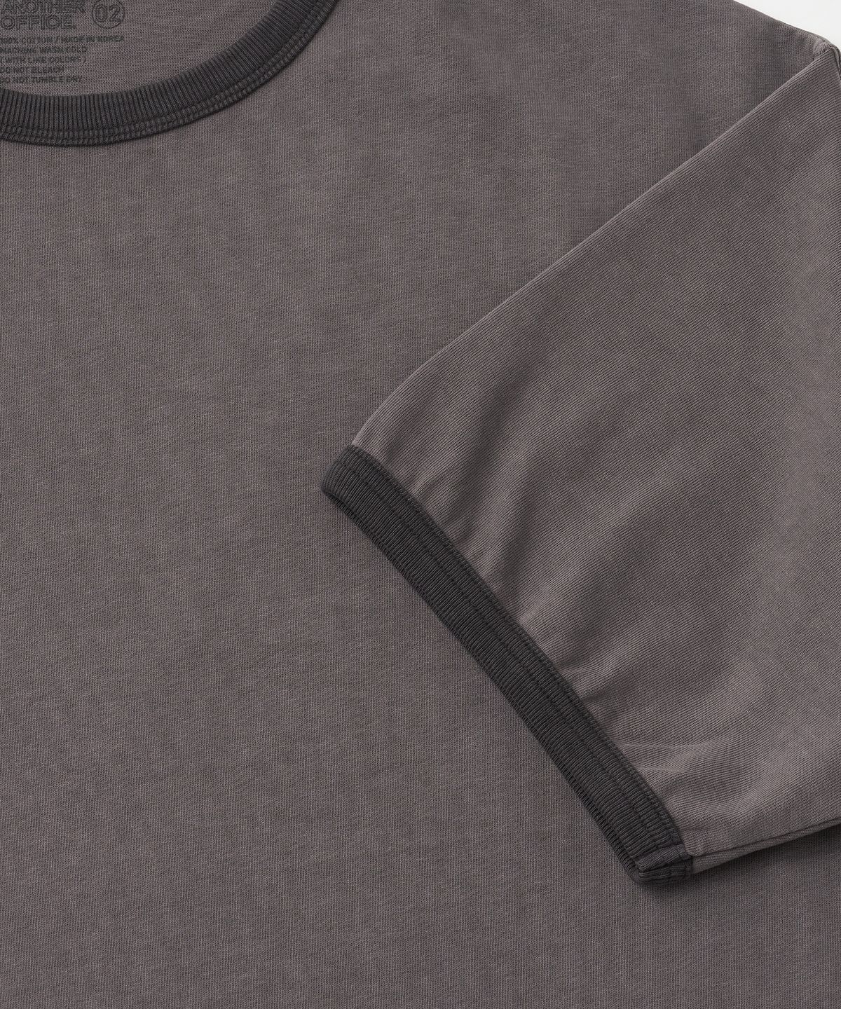 어나더 오피스(ANOTHER OFFICE) Homeboy Garment Ringer Tee (Charcoal Brown)