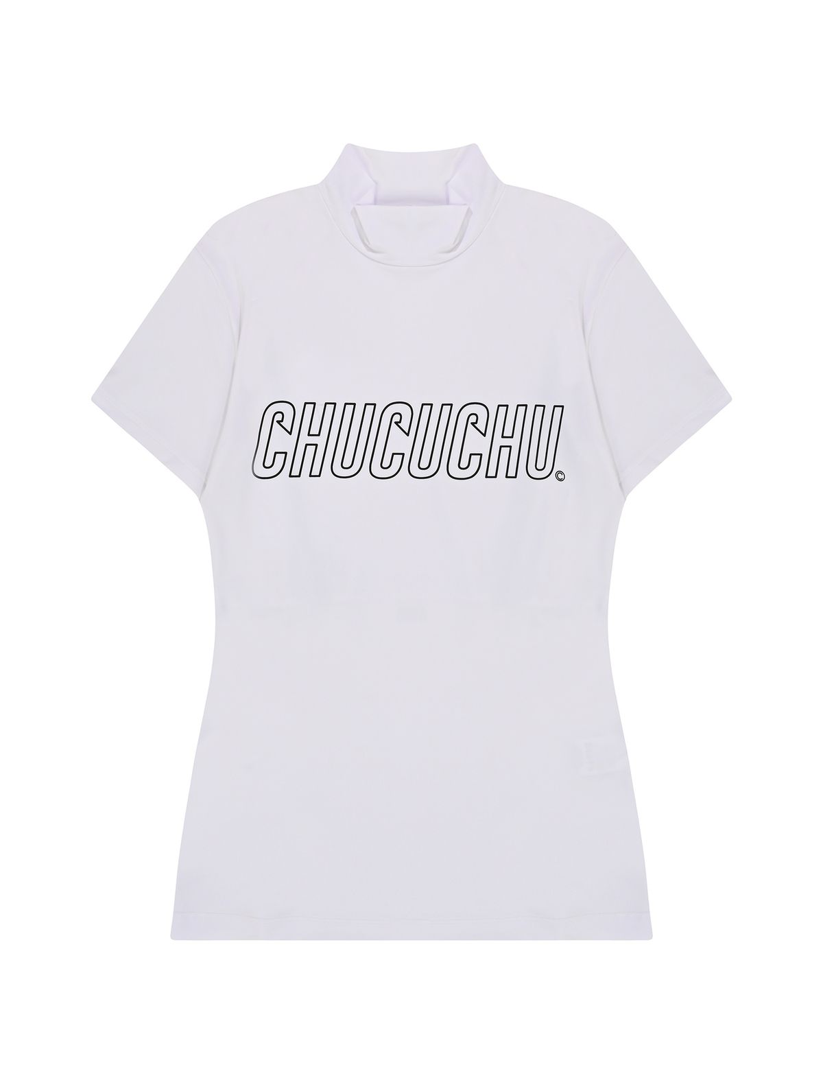츄쿠츄(CHUCUCHU) CBESS-TS013W 모크넥 메쉬 UV차단 숏슬리브 탑