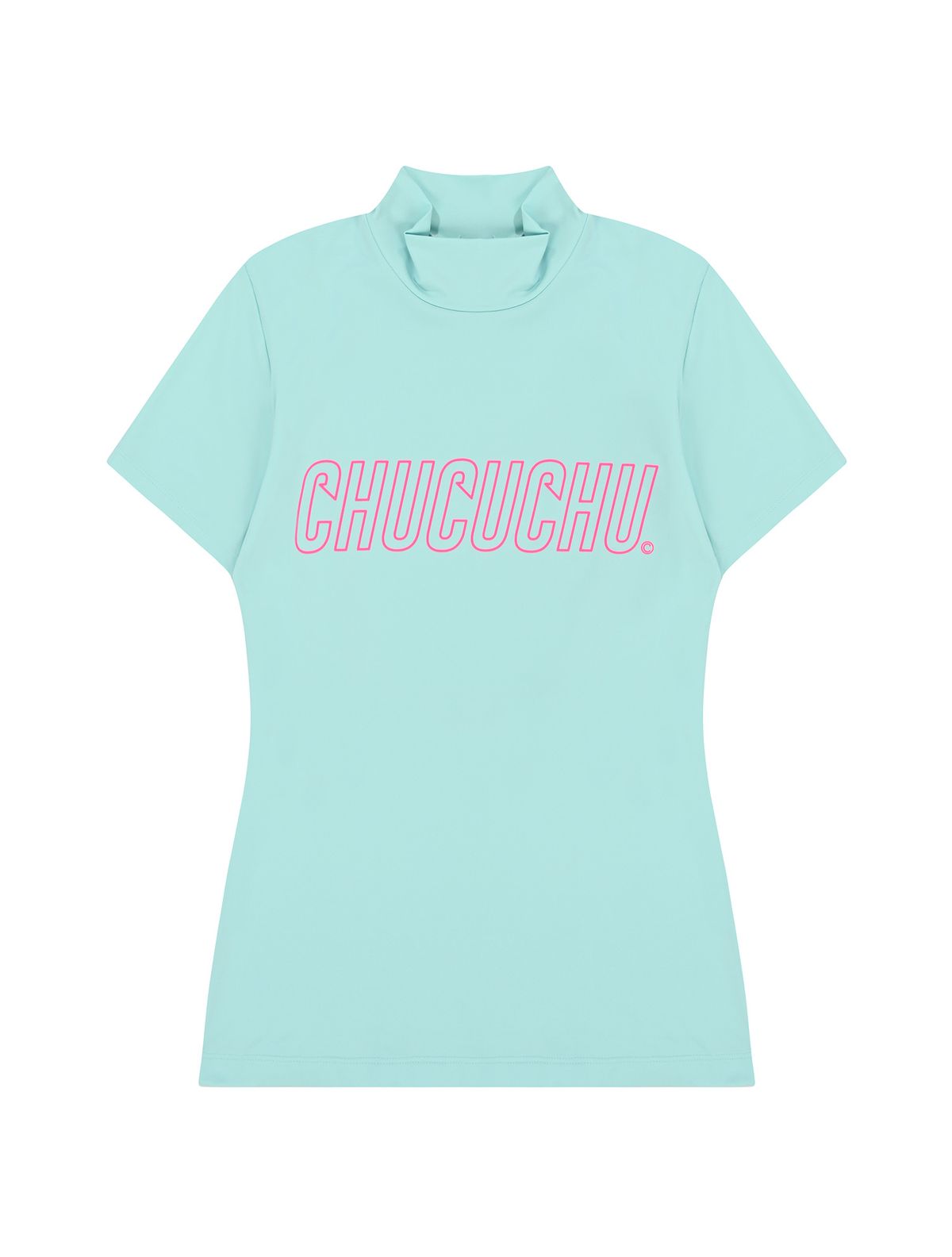 츄쿠츄(CHUCUCHU) CBESS-TS013W 모크넥 메쉬 UV차단 숏슬리브 탑