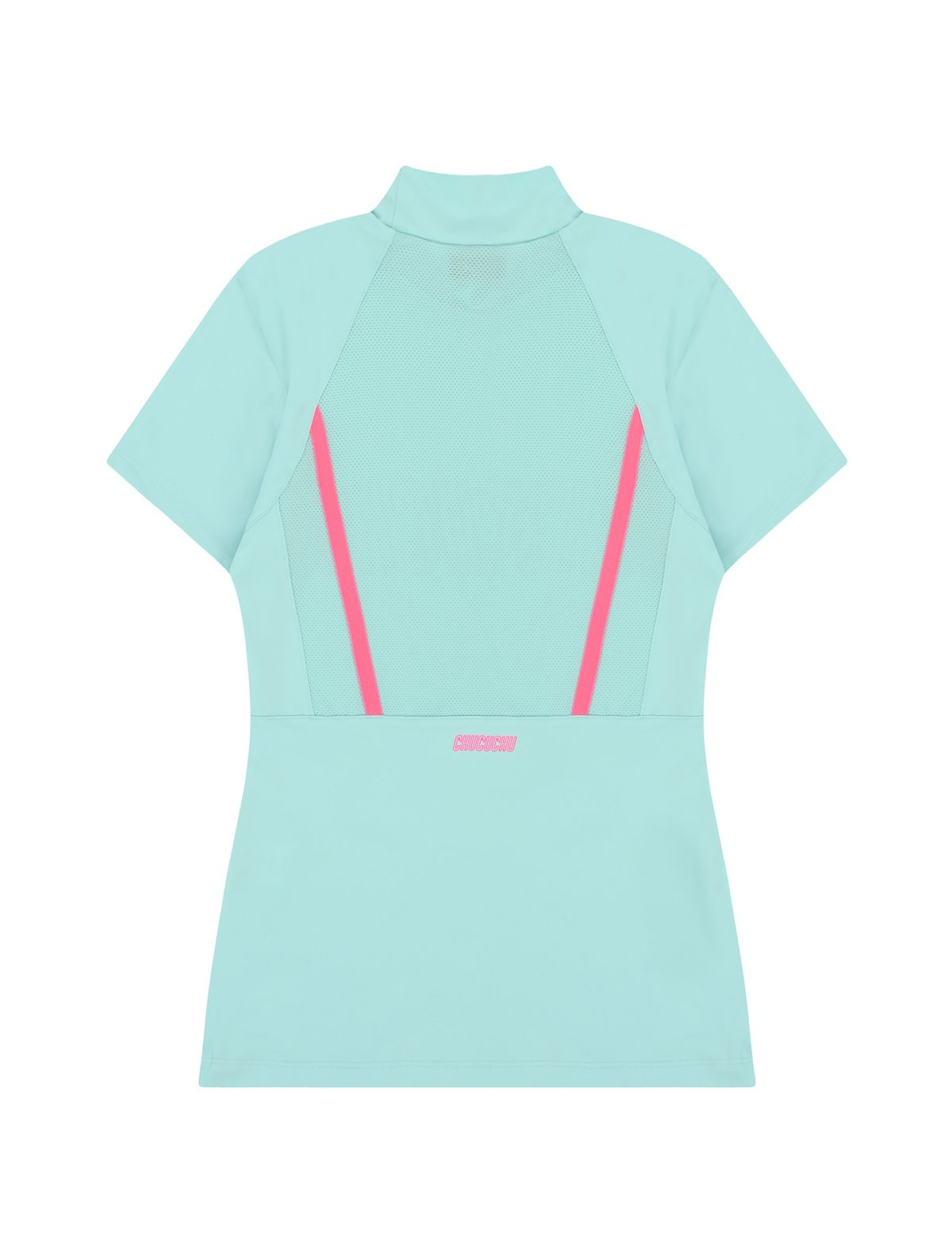 츄쿠츄(CHUCUCHU) CBESS-TS013W 모크넥 메쉬 UV차단 숏슬리브 탑