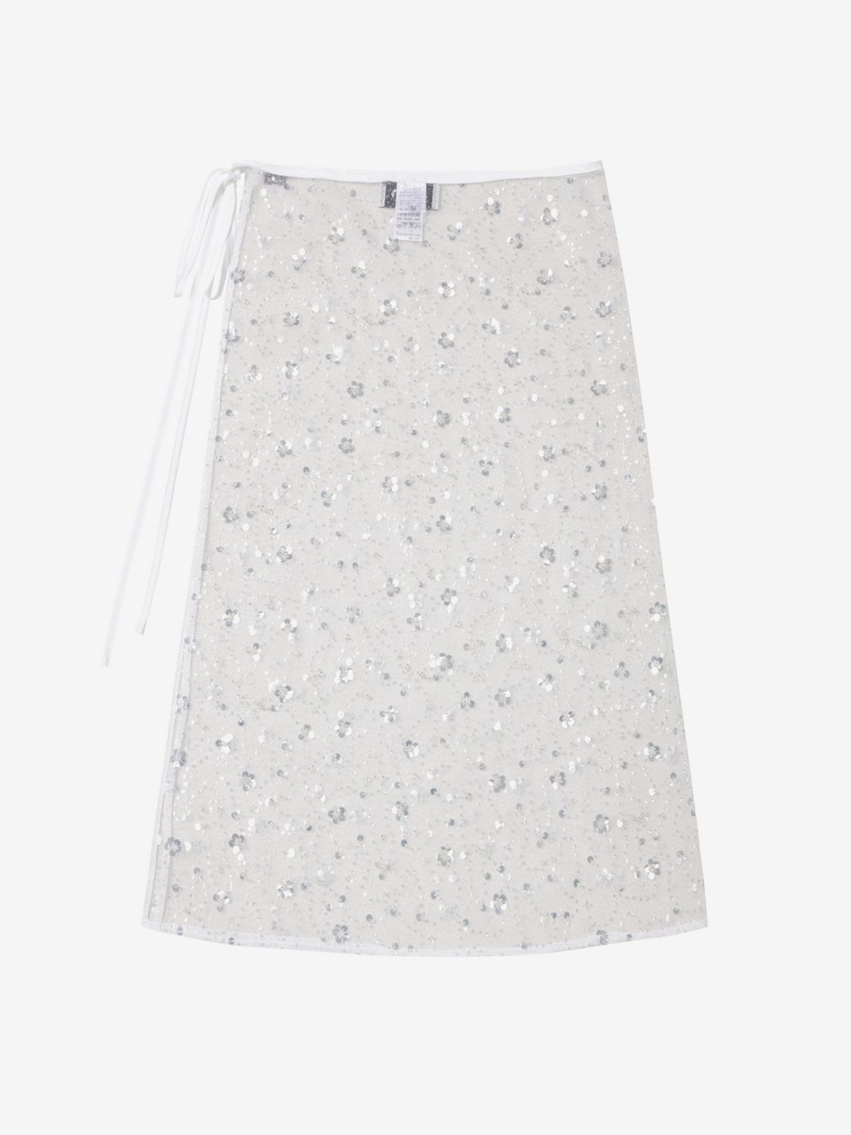 엘유브이엠(LUVM) STARRY LAYERD WLAP RIBBON SKIRTS_WHITE
