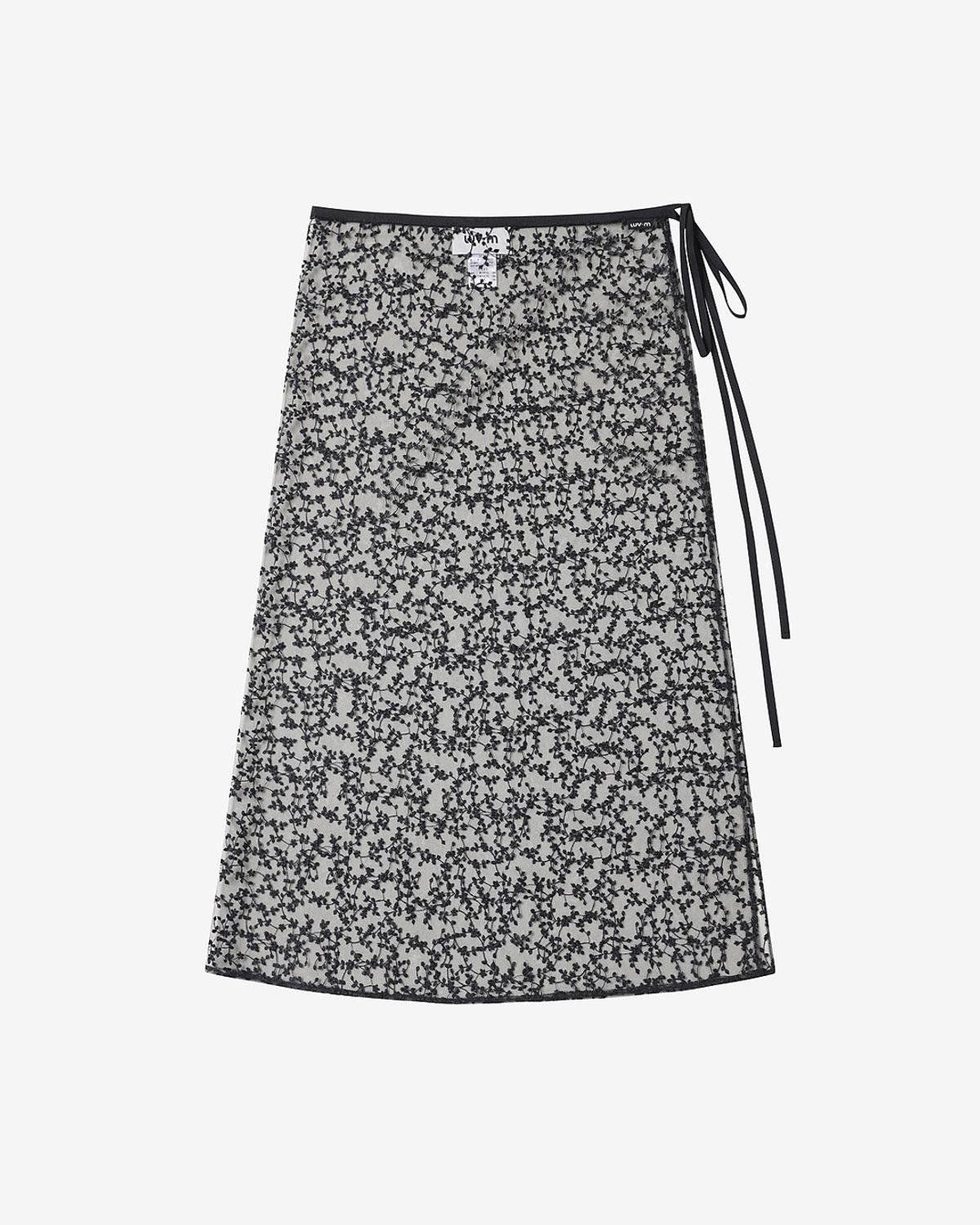 엘유브이엠(LUVM) STARRY LAYERD WLAP RIBBON SKIRTS_BLACK