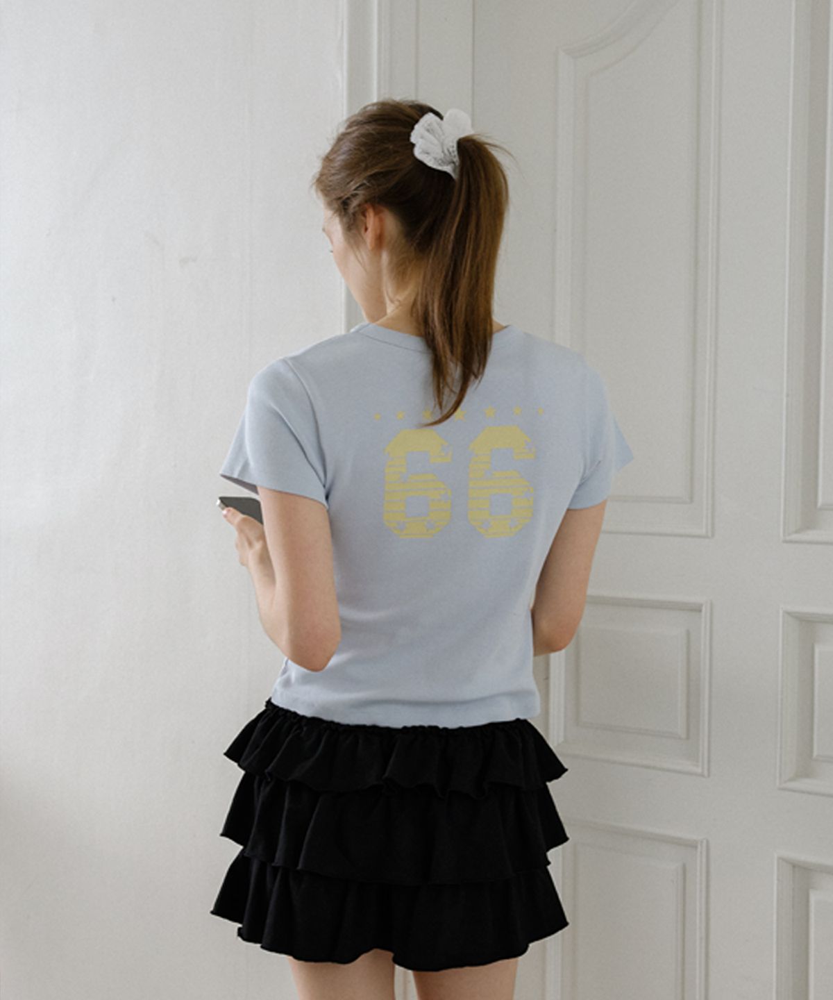 레터리(LETERIE) LR NUMBER POINT T-SHIRT_BLUE