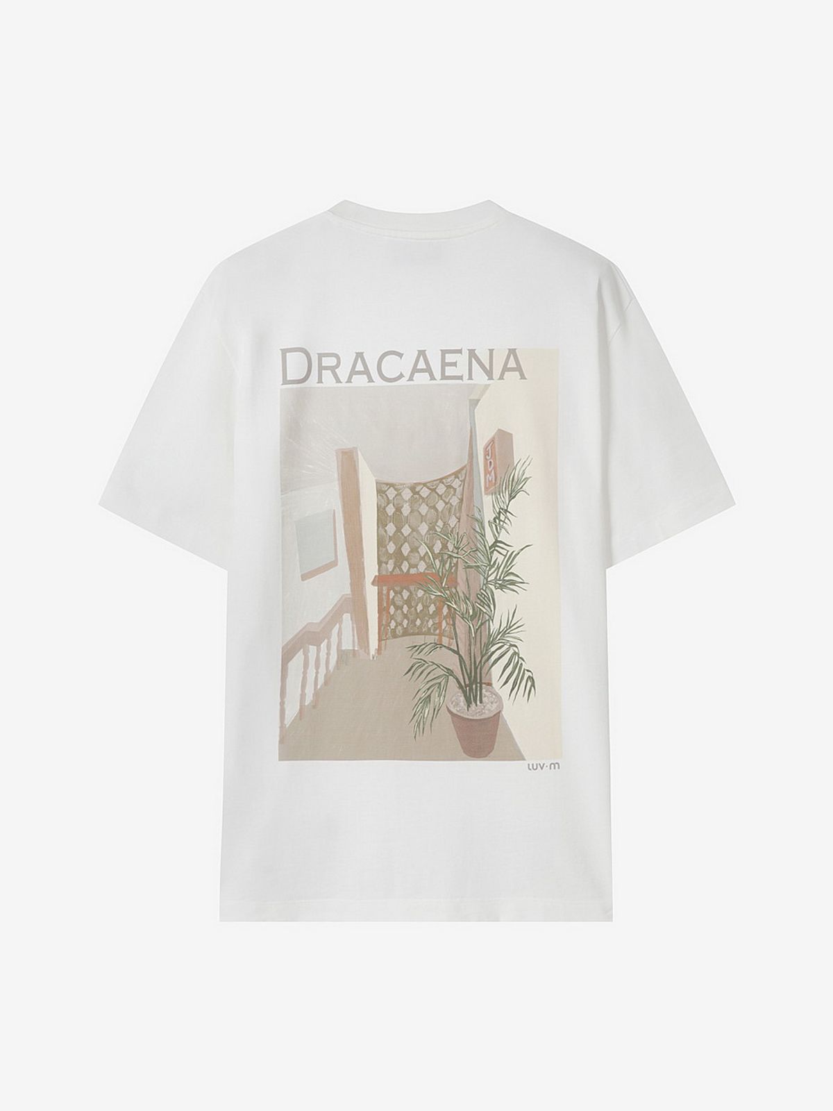 엘유브이엠(LUVM) DRACAENA BACK PRINTING T-SHIRTS_WHITE