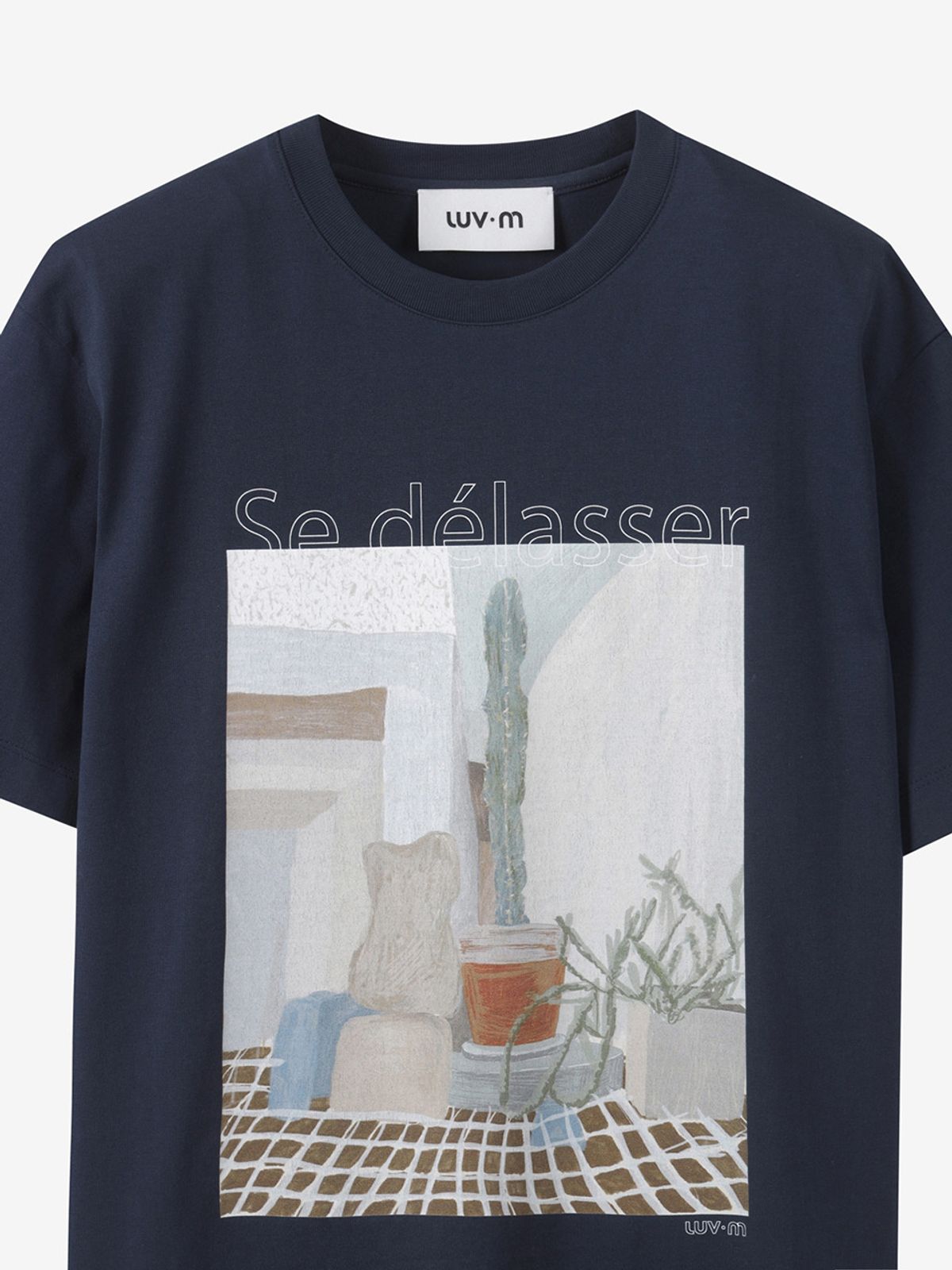 엘유브이엠(LUVM) WIDE PRINTING T-SHIRTS_NAVY