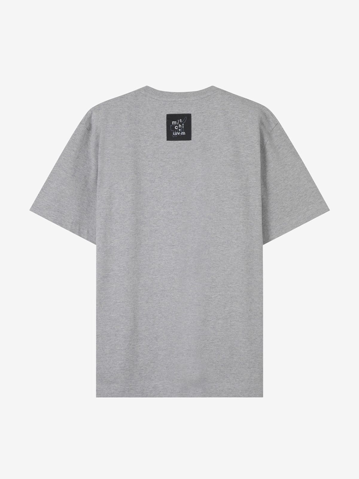 엘유브이엠(LUVM) MITCHI WARNING PRINTING T-SHIRTS_MELANGE GRAY