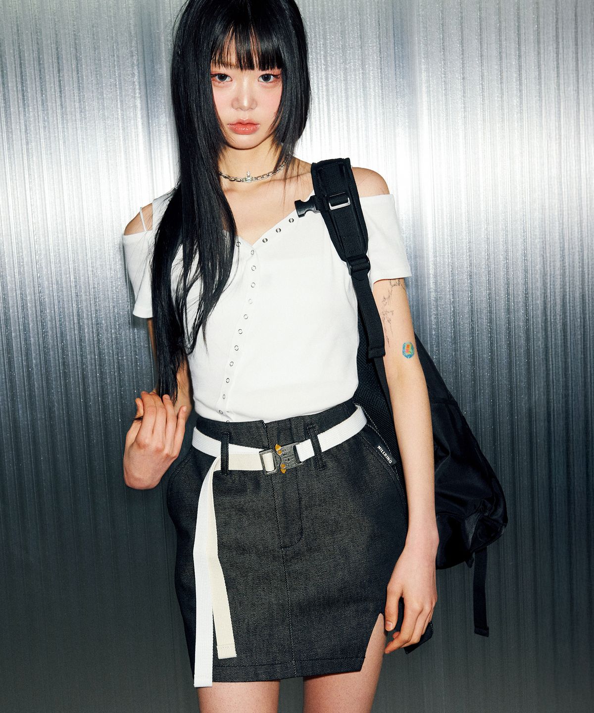 닐링(NILLRING) T19.00 Snep point Short-sleeved cardigan _ White