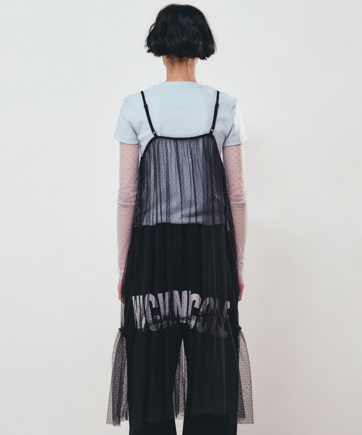 닉앤니콜(NICK&NICOLE) DOTS SEE-THROUGH LAYERED FILL DRESS_BLACK