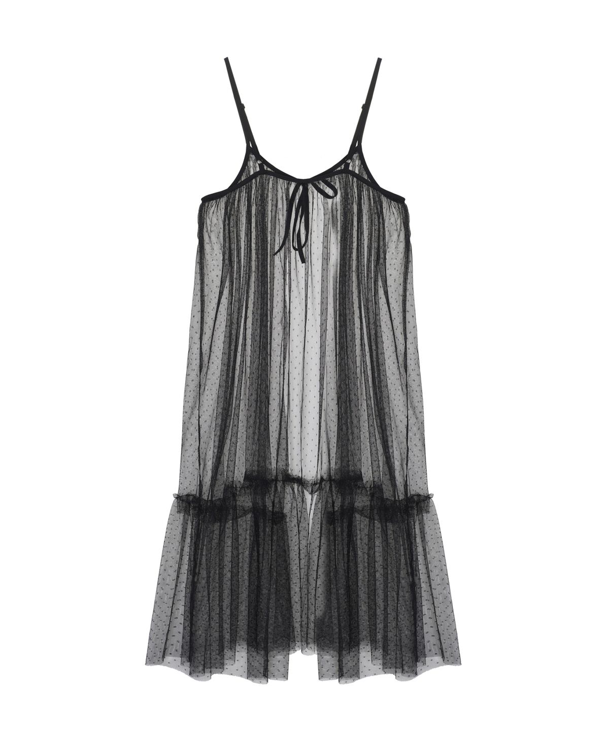 닉앤니콜(NICK&NICOLE) DOTS SEE-THROUGH LAYERED FILL DRESS_BLACK