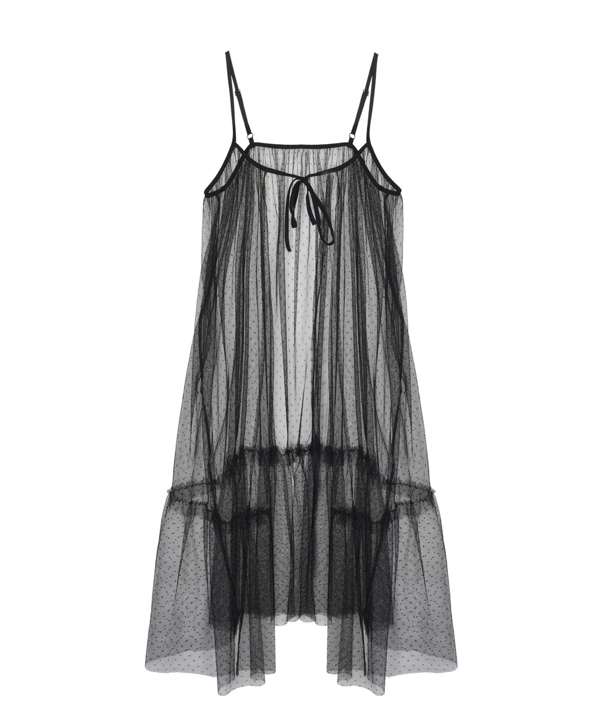 닉앤니콜(NICK&NICOLE) DOTS SEE-THROUGH LAYERED FILL DRESS_BLACK