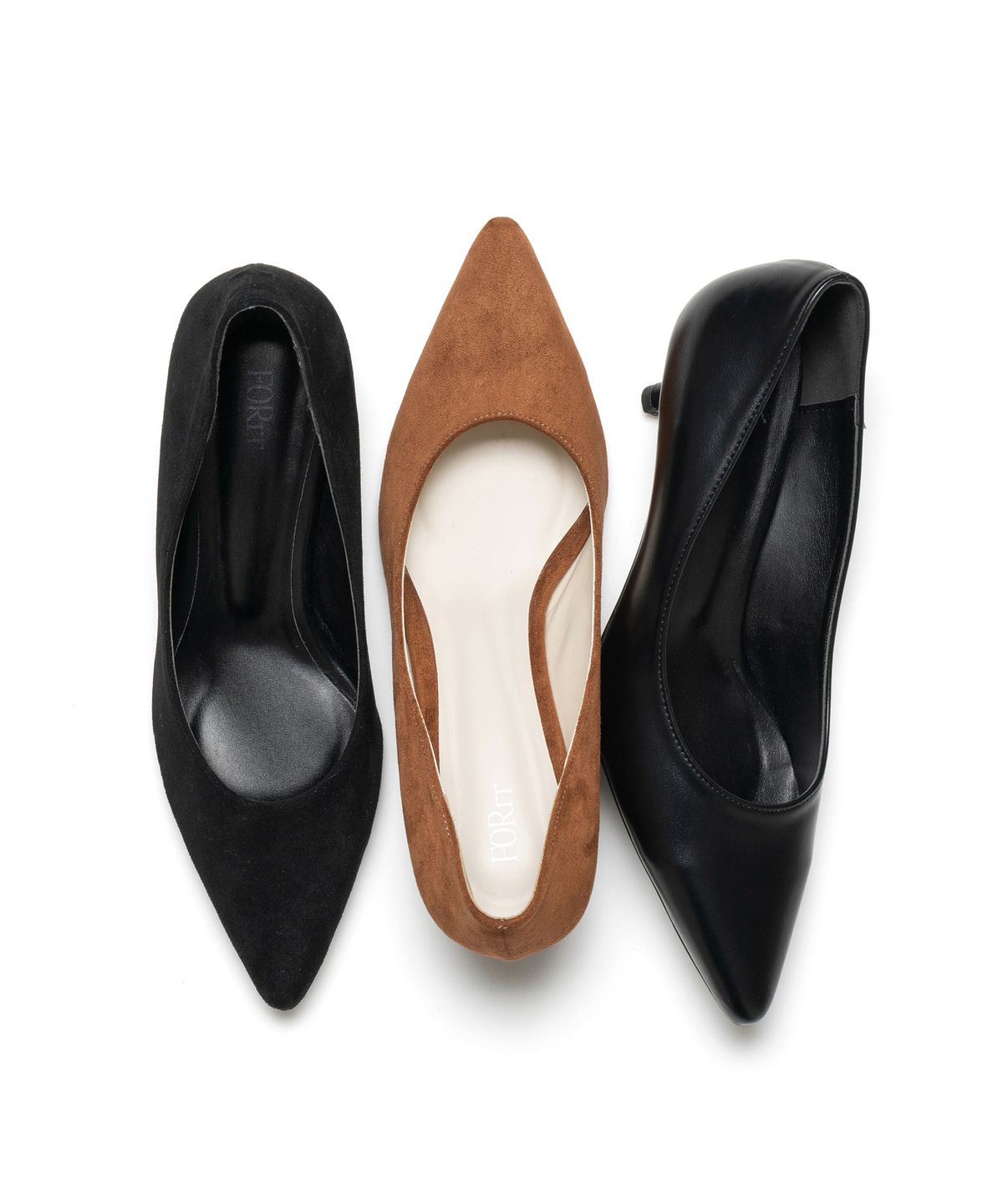 포른른(FORRR) Basic Pumps Heel - Suede Brown