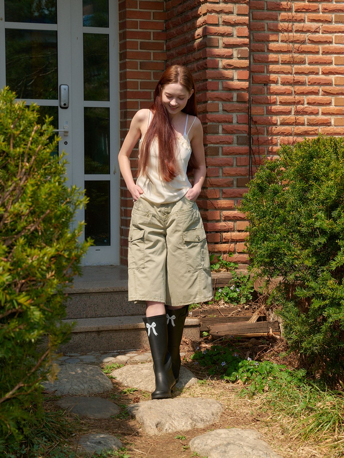 포른른(FORRR) Ribbon Rainboots - Black