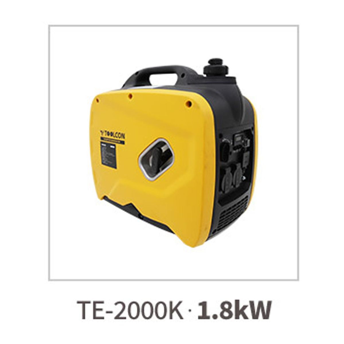 툴콘(TOOLCON) 2.0kW 소형 캠핑 휴대용 무소음 이동식 저소음 발전기 TE-2000K