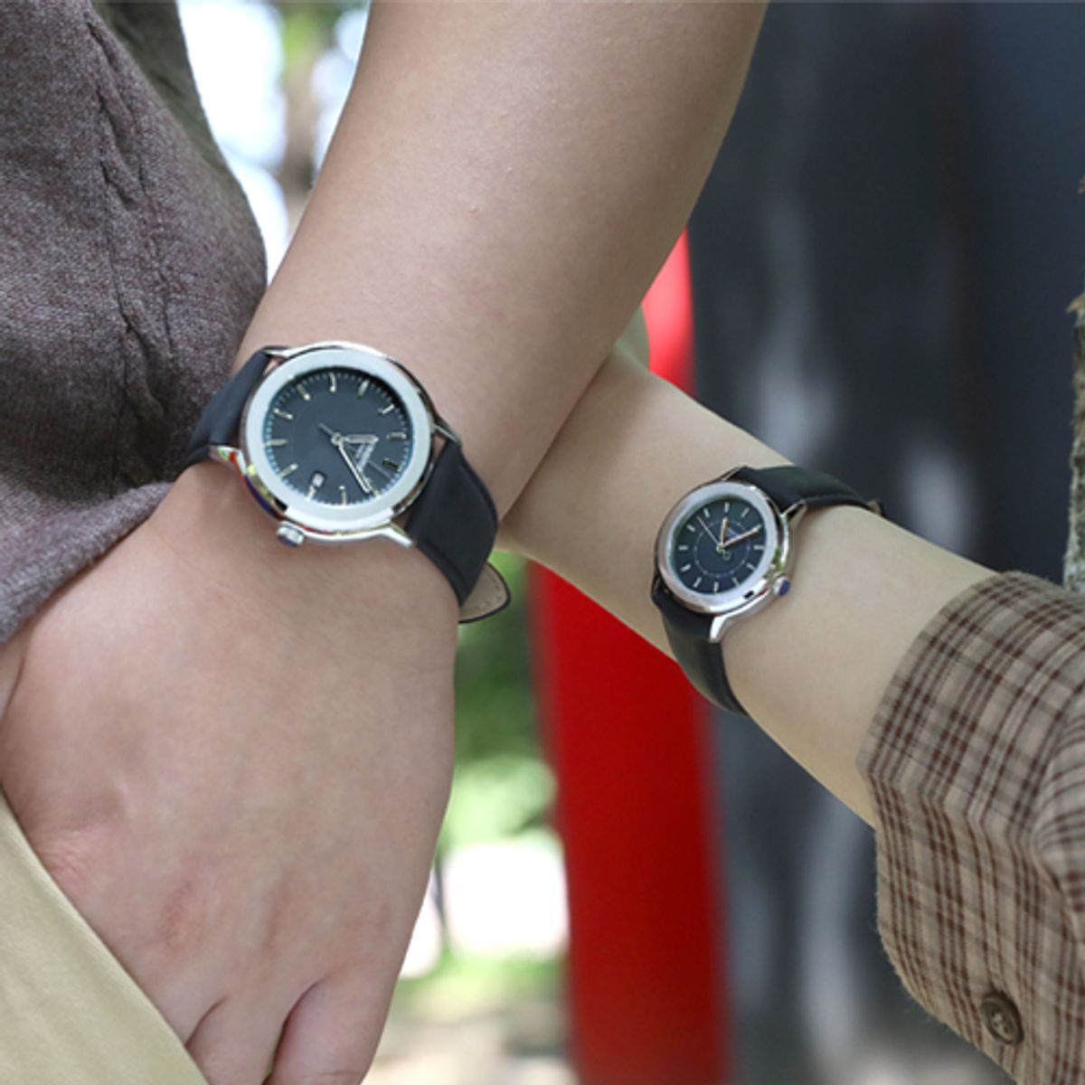레노마 시계(RENOMA WATCH) RE2501MWHBL 커플패션가죽밴드시계 남성화이트블루