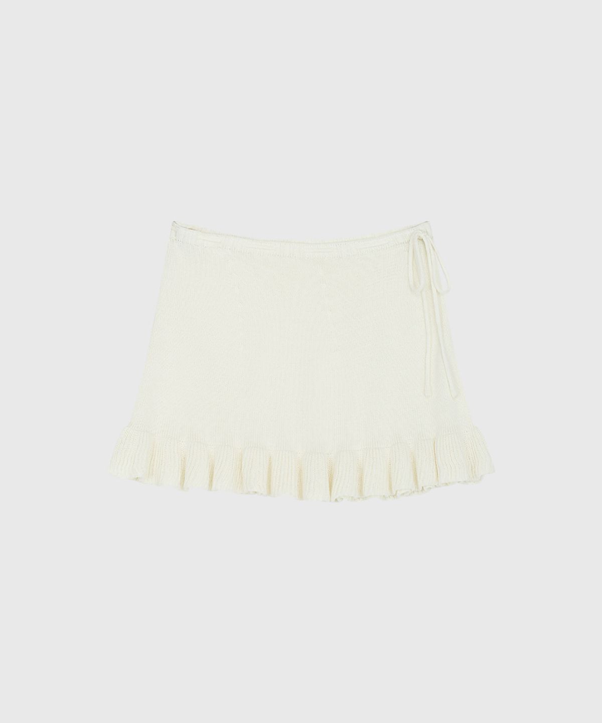 룩캐스트(LOOKAST) 타니 러플 니트 스커트 / TANI RUFFLE KNIT SKIRT_2colors