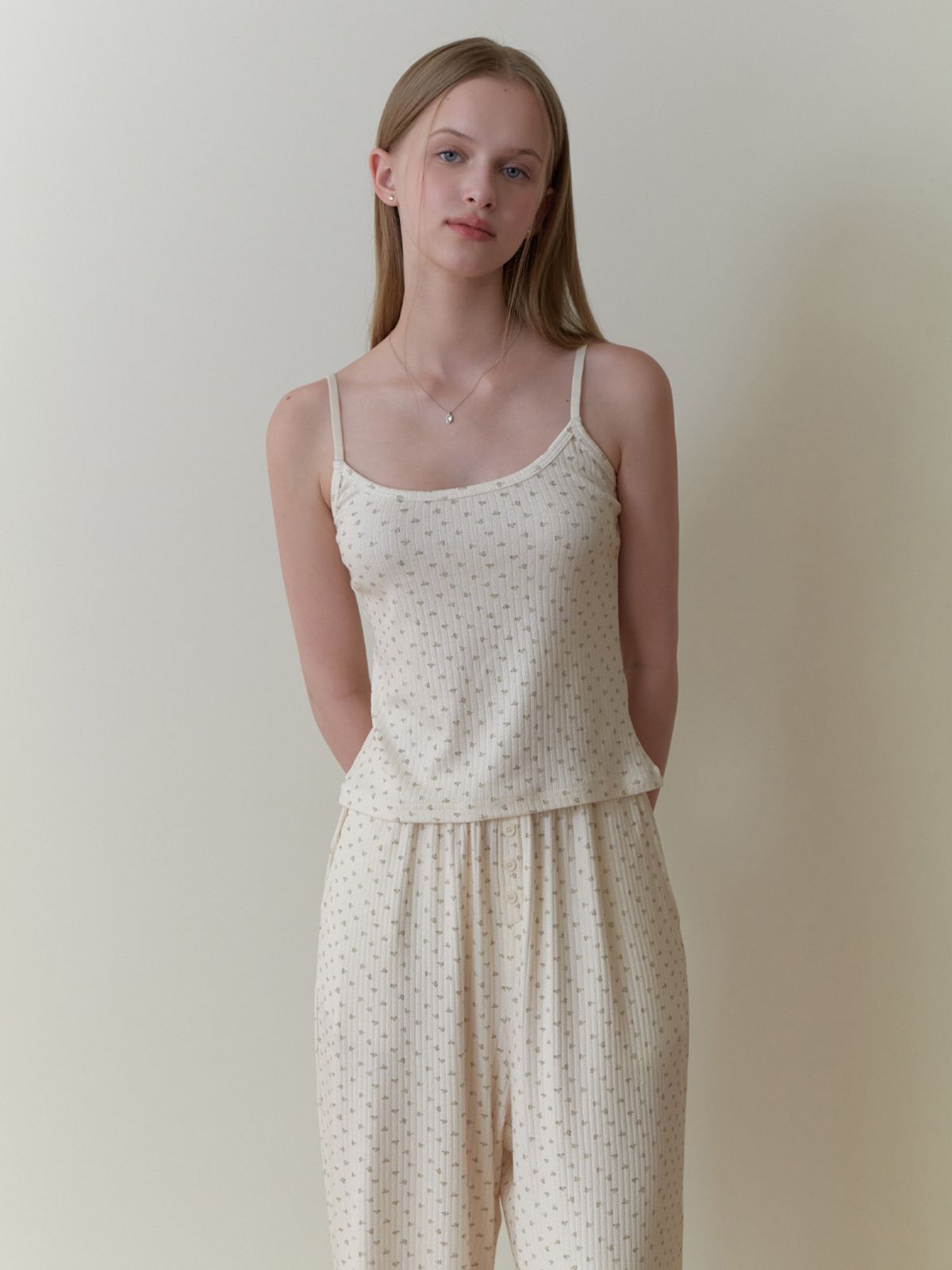 리엘(RE L) Florrie cardigan set (green flower)