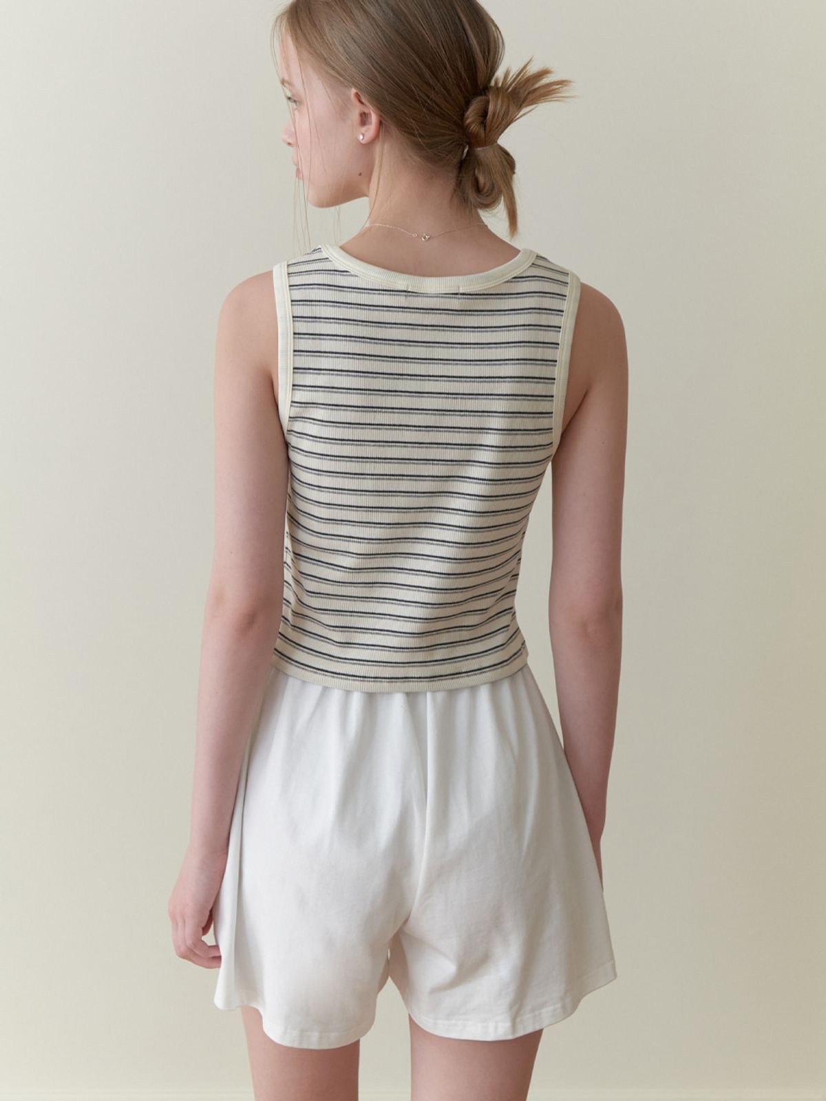 리엘(RE L) Fizz button sleeveless (stripe)