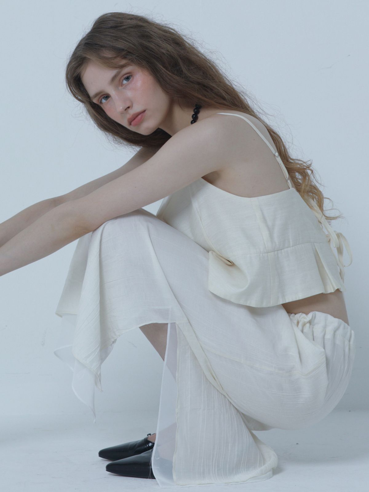 모어라이크잇(MORELIKEIT) 퓨어 레이어드 롱스커트 아이보리