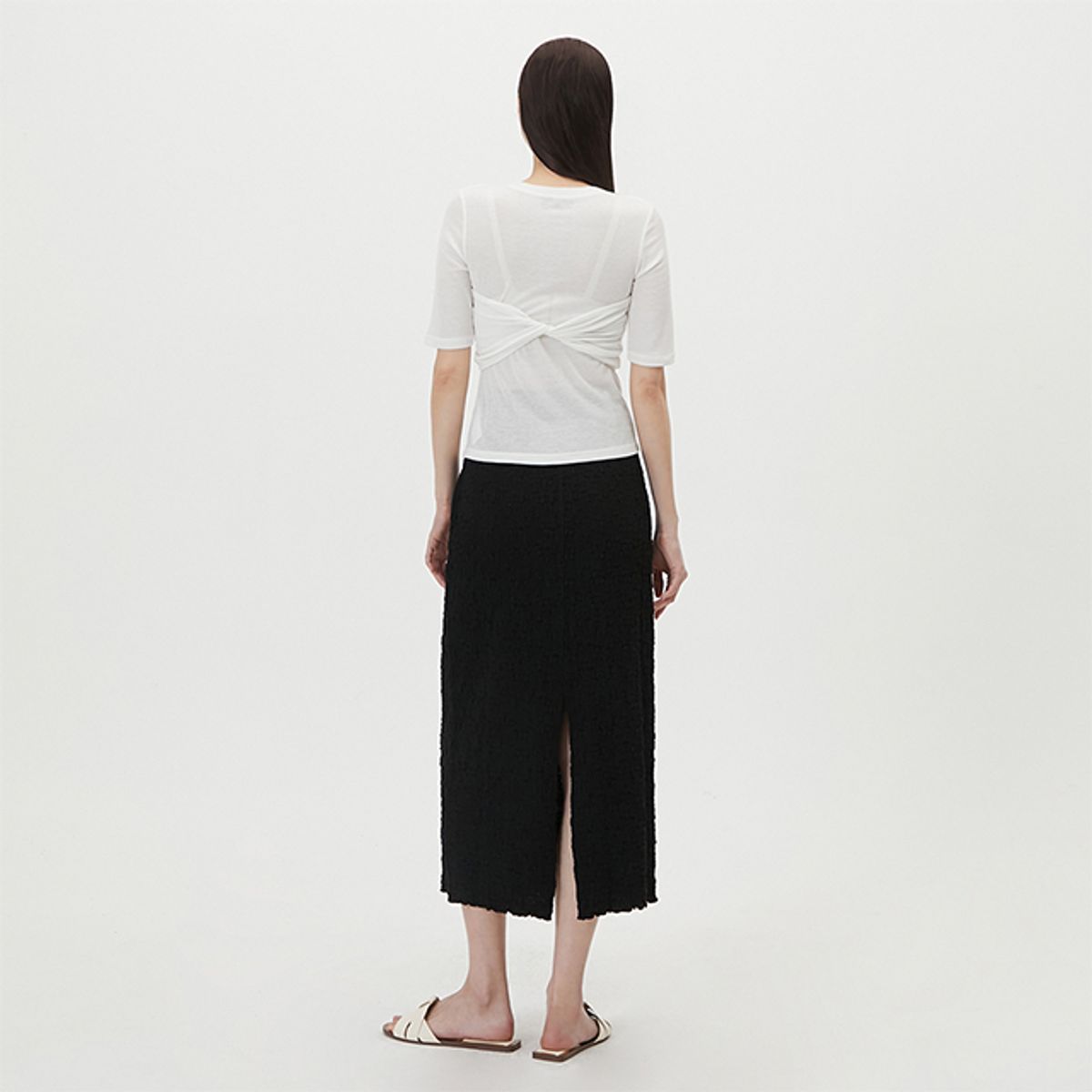 랩(LAP) 슬림핏 롱 밴딩스커트 AR2WS473