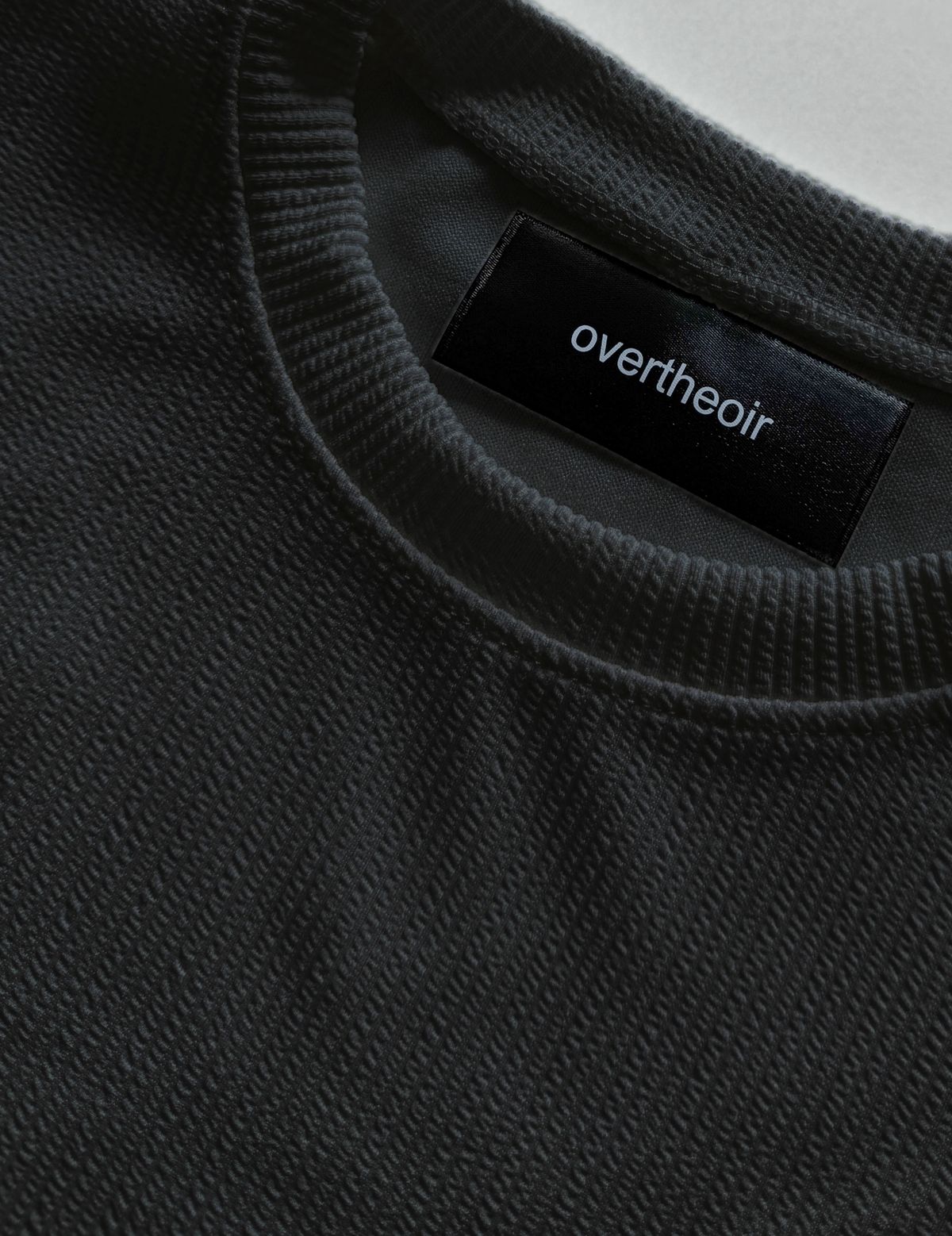 오버더와르(OVERTHEOIR) 시어서커 반팔 유니섹스 무지티