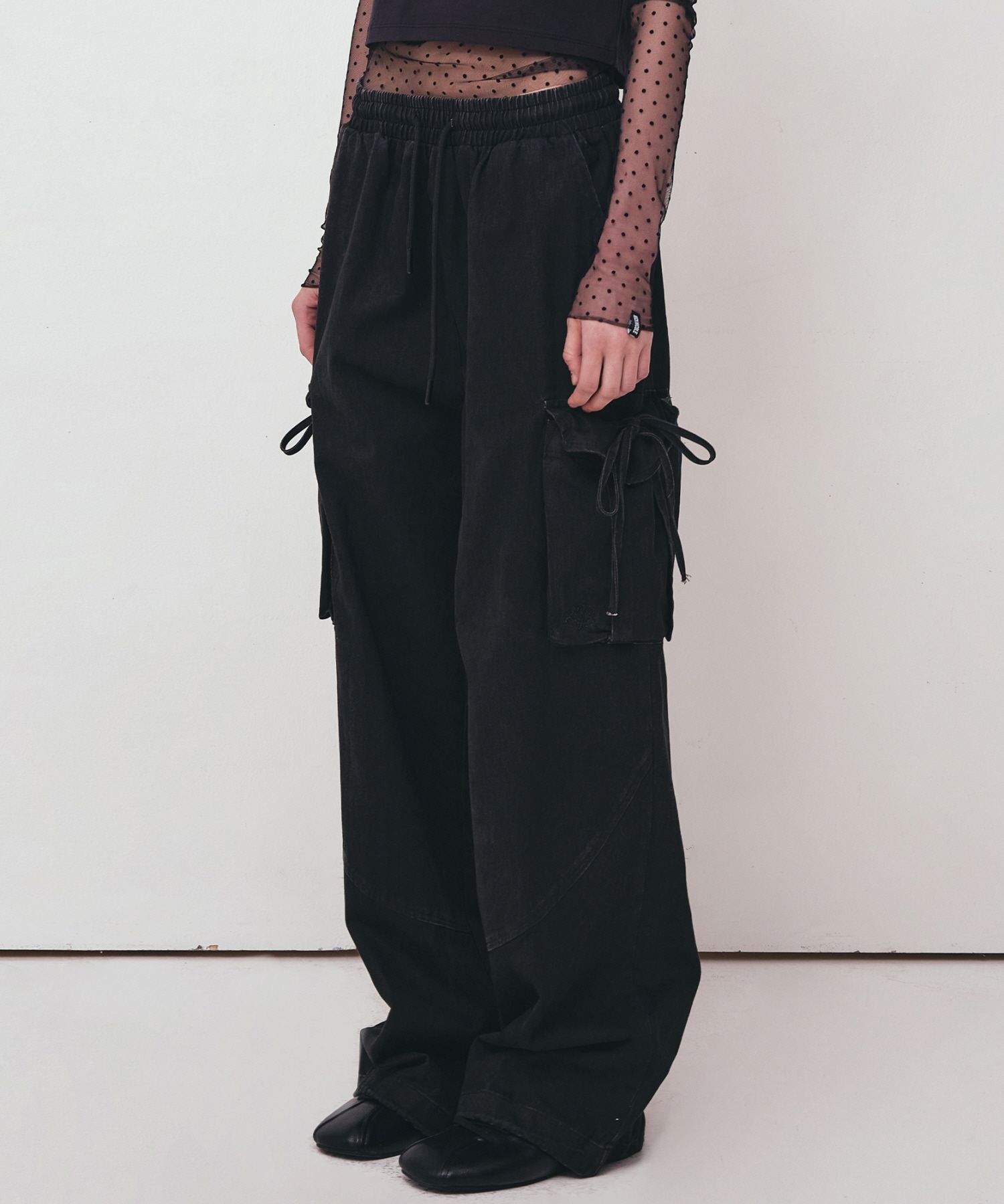 【NICK&NICOLE】 VINTAGE CARGO STRING WIDE PANTS MUSINSA | NICK&NICOLE VINTAGE CARGO STRING WIDE PANTS_BLACK