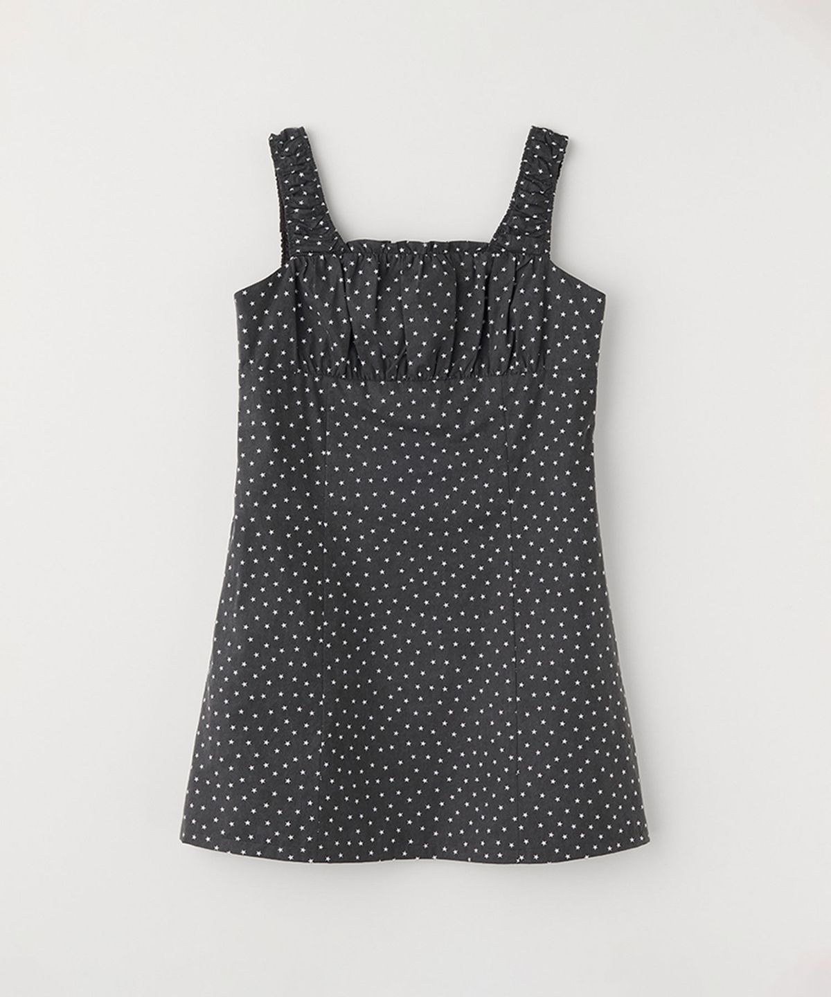 셀리테일즈(CELITAILS) STAR SHIRRING SLEEVELESS MINI DRESS_BLACK