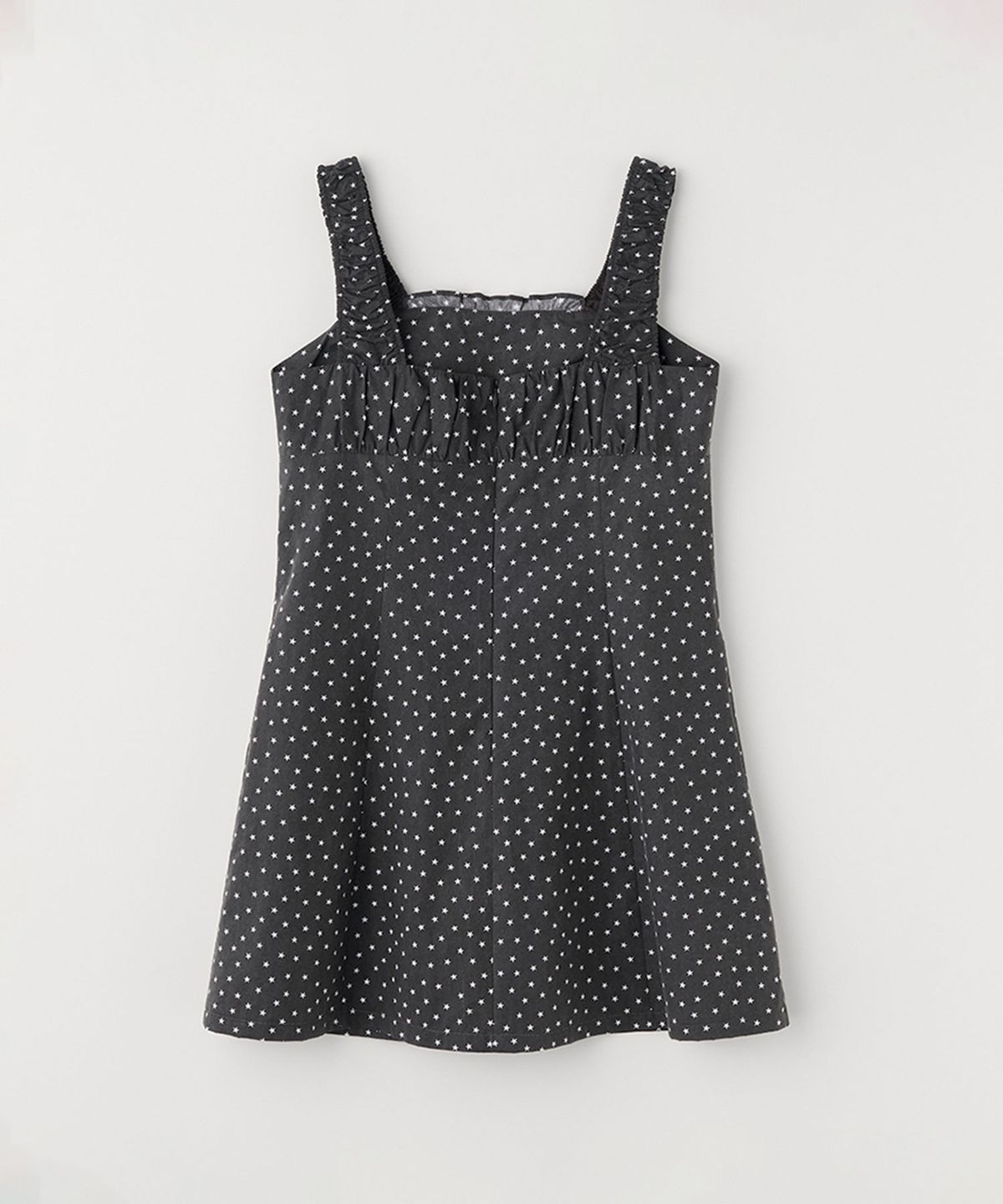 셀리테일즈(CELITAILS) STAR SHIRRING SLEEVELESS MINI DRESS_BLACK
